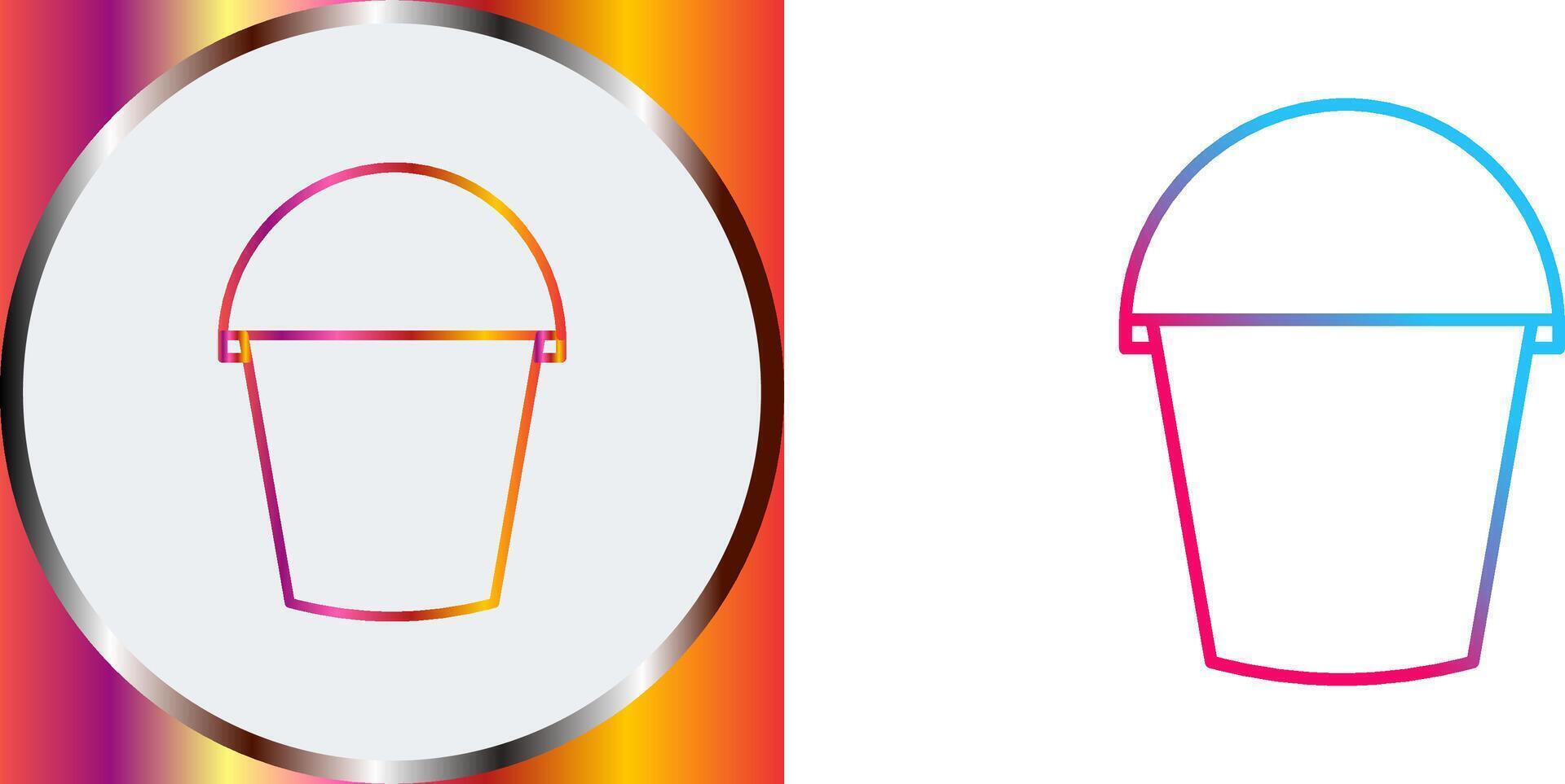 Water Bucket Icon Design vector