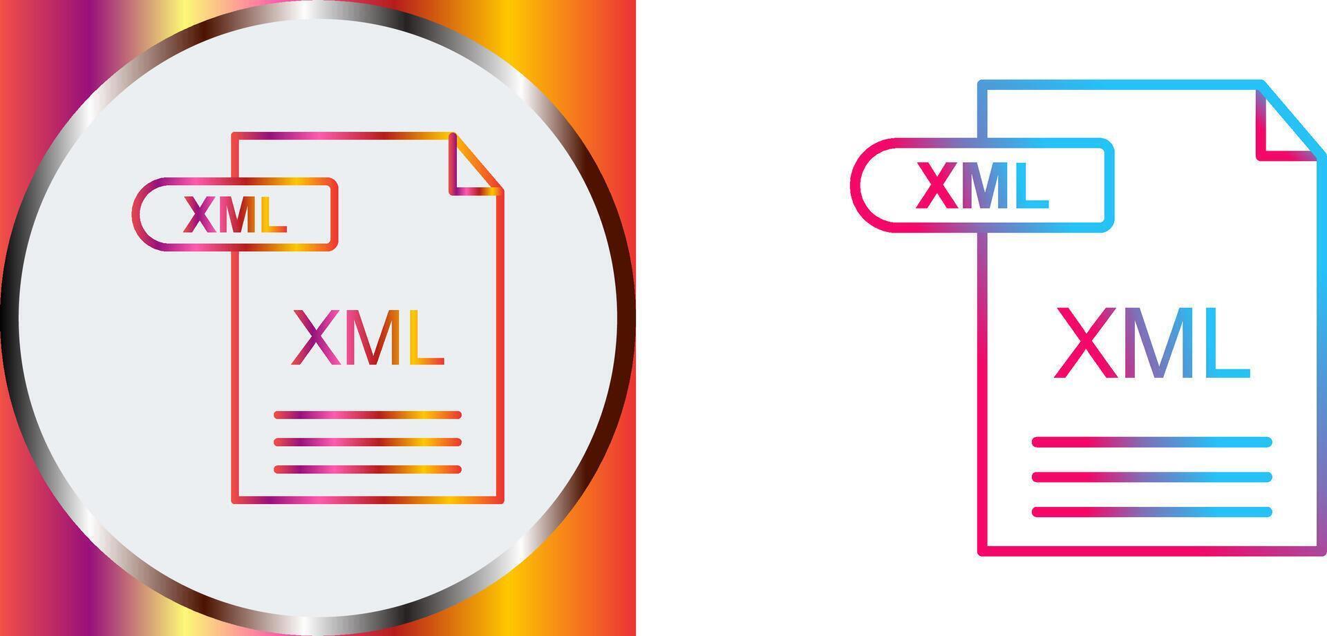 XML Icon Design vector