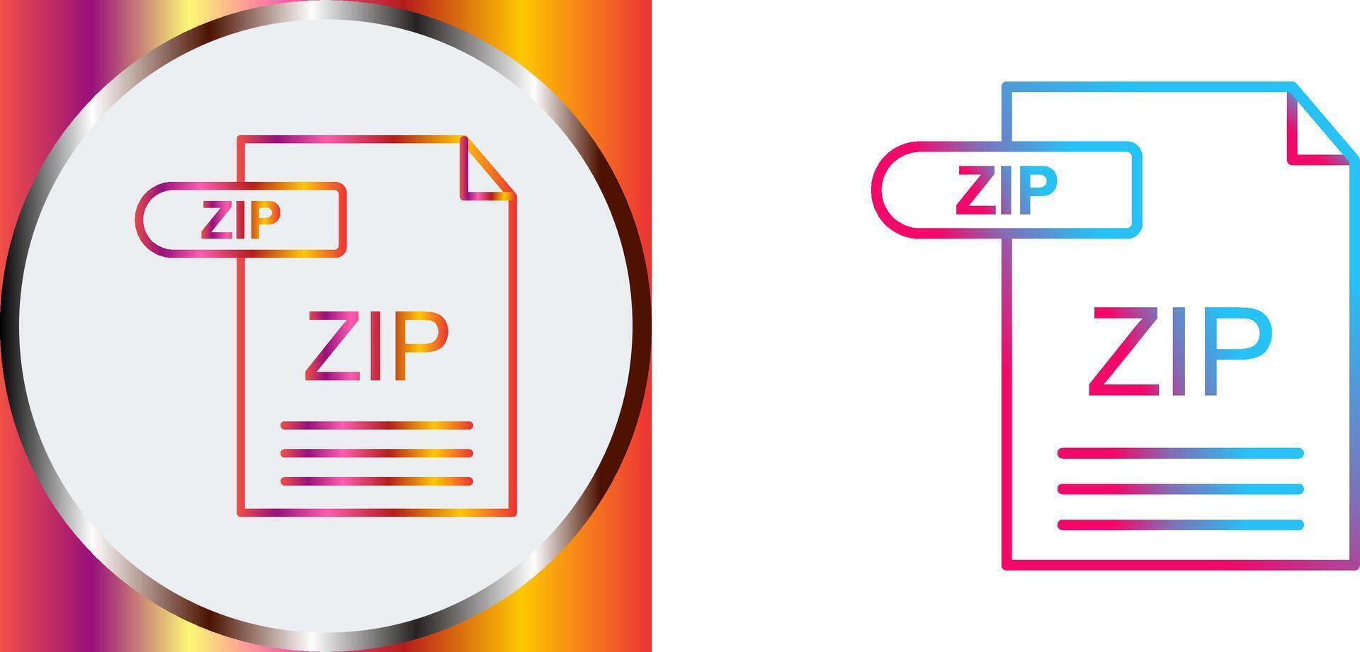 ZIP Icon Design vector
