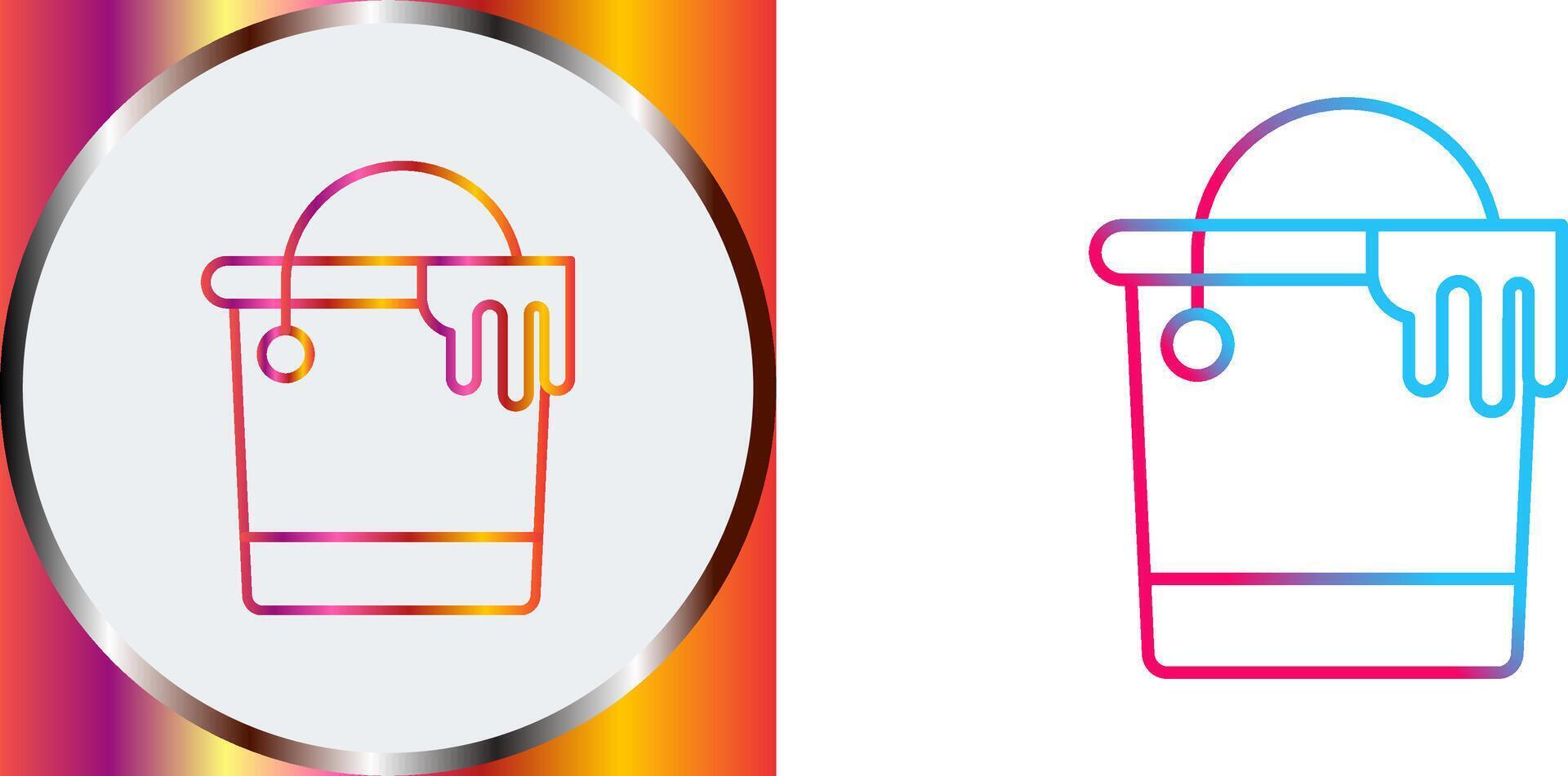 Paint Bucket Icon Design vector