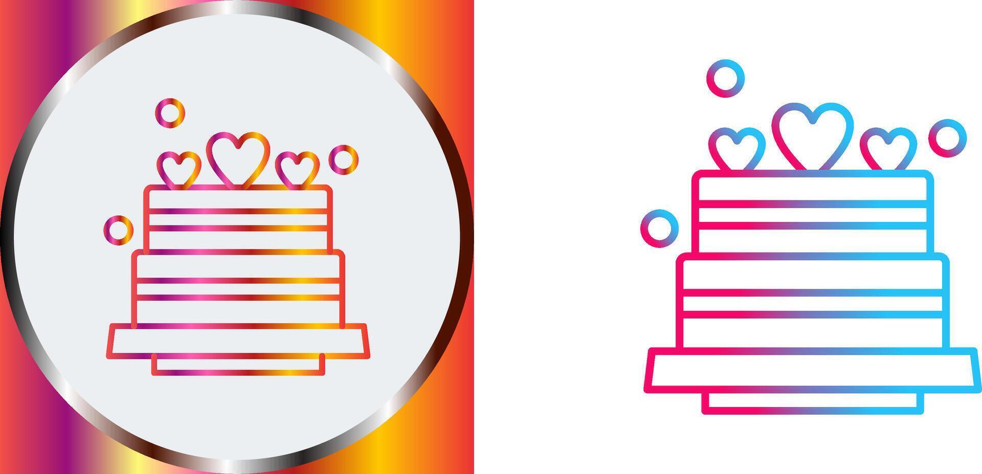 Wedding Cake Icon Design vector