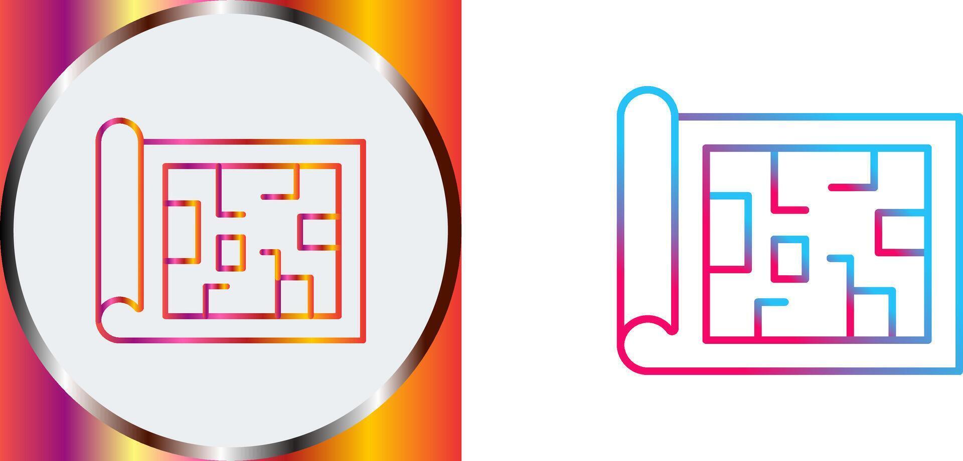 Blueprint Icon Design vector