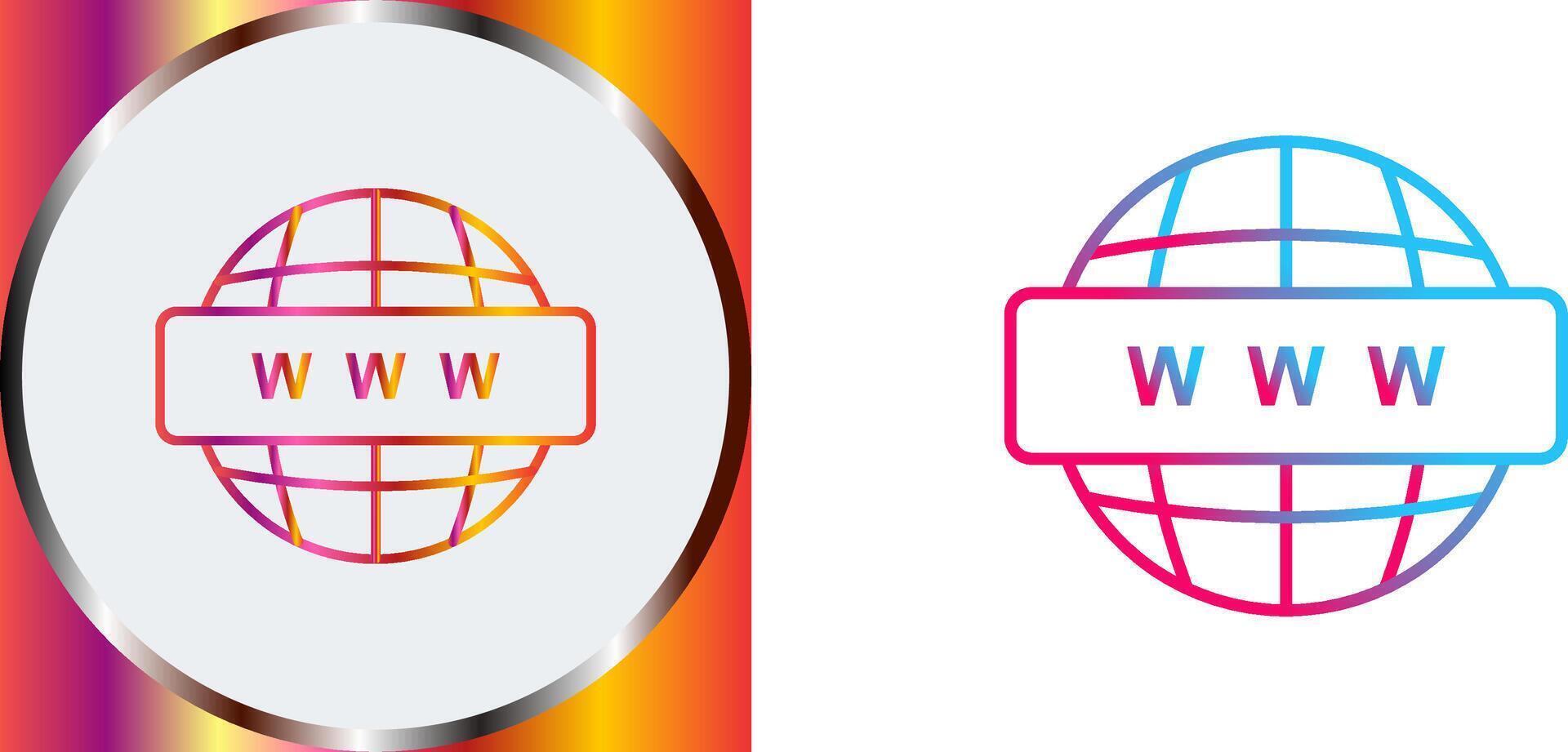 World Wide Web Icon Design vector