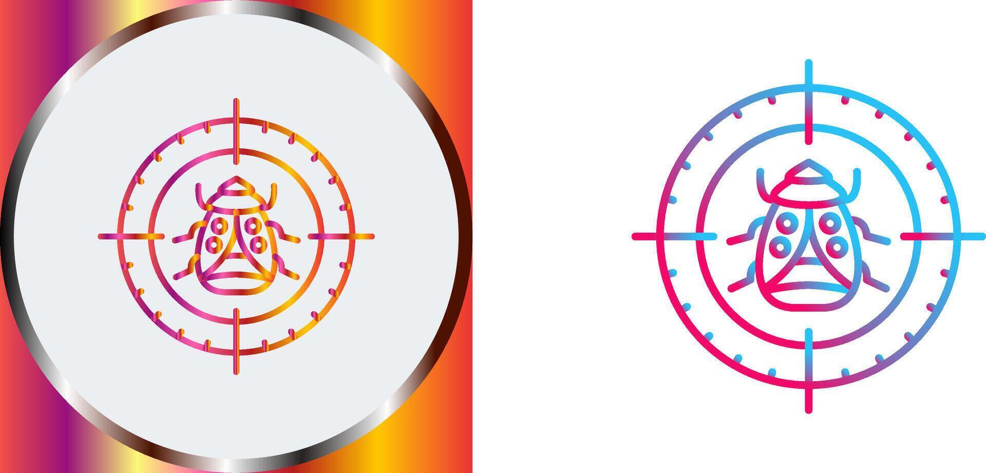 Bug Target Icon Design vector