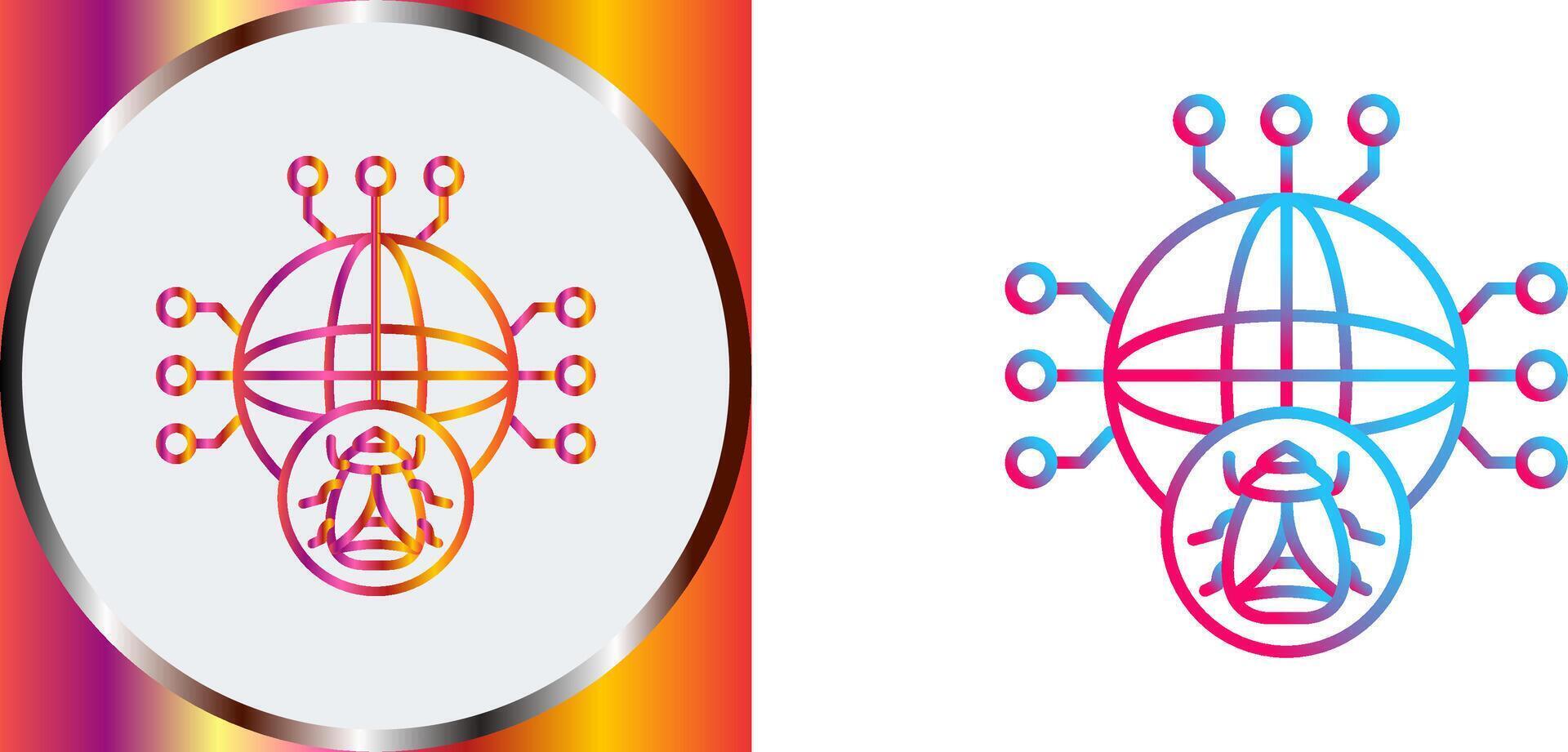 Global Malware Icon Design vector