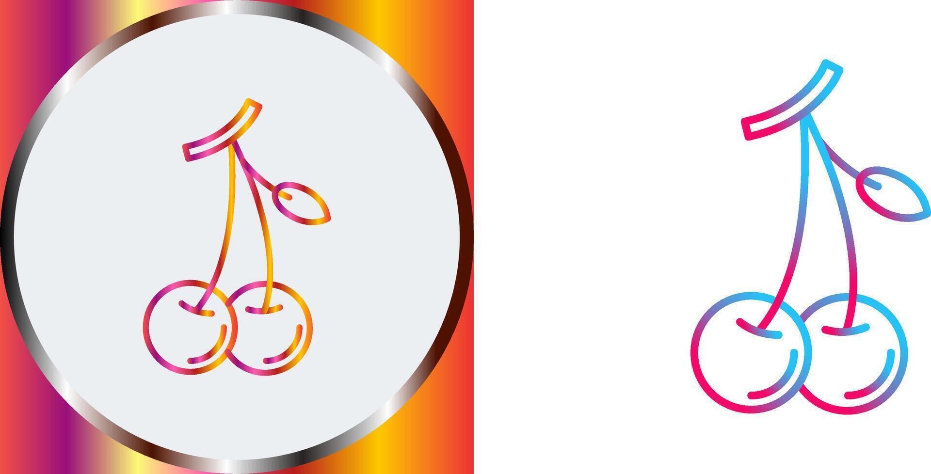 Cherries Icon Design vector