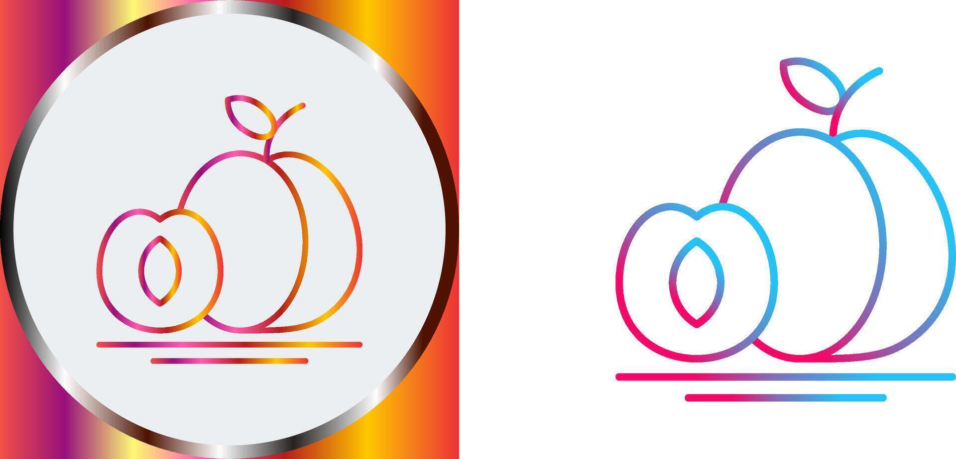 Apricot Icon Design vector