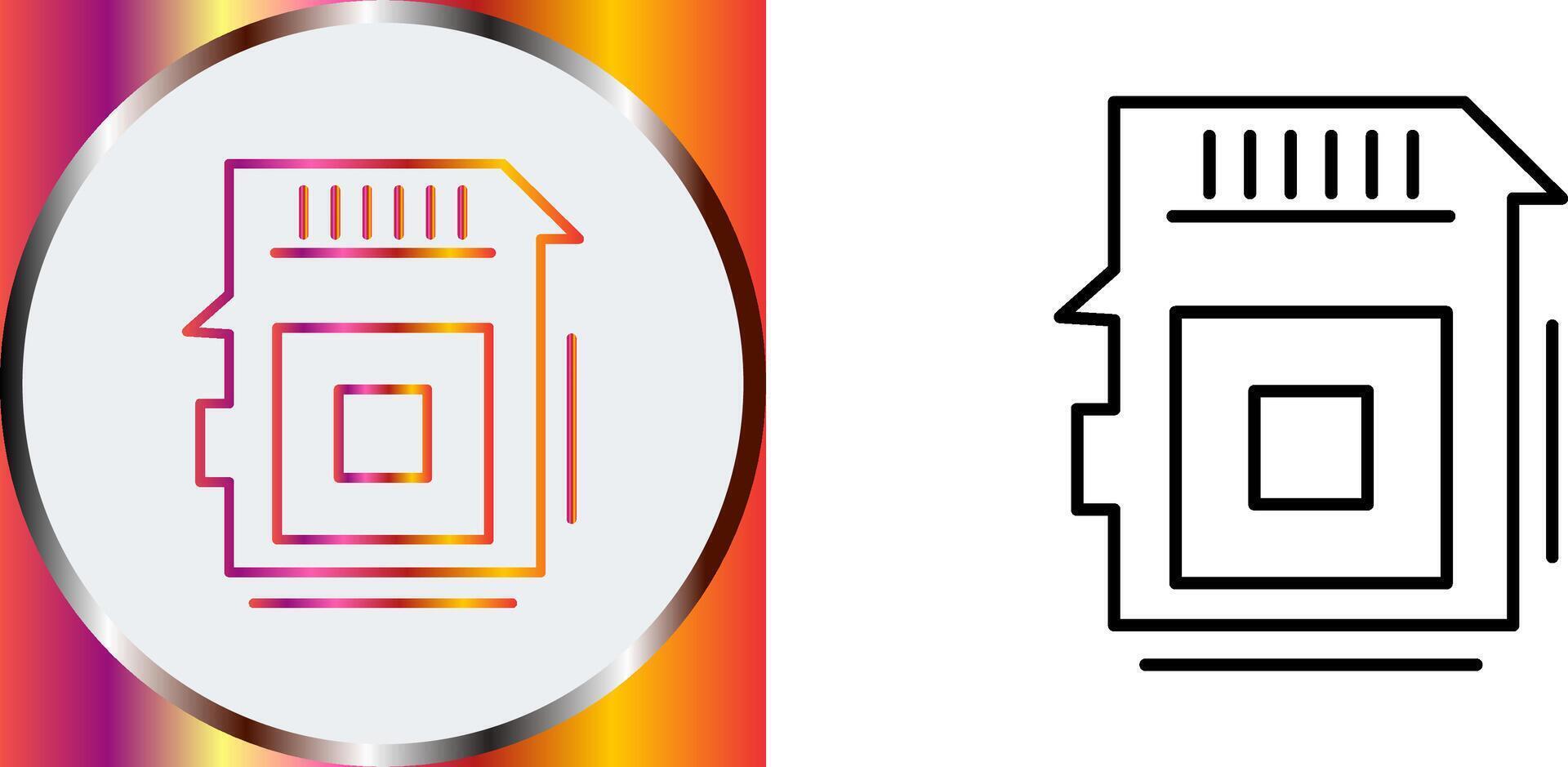 Sd Card Icon Design vector