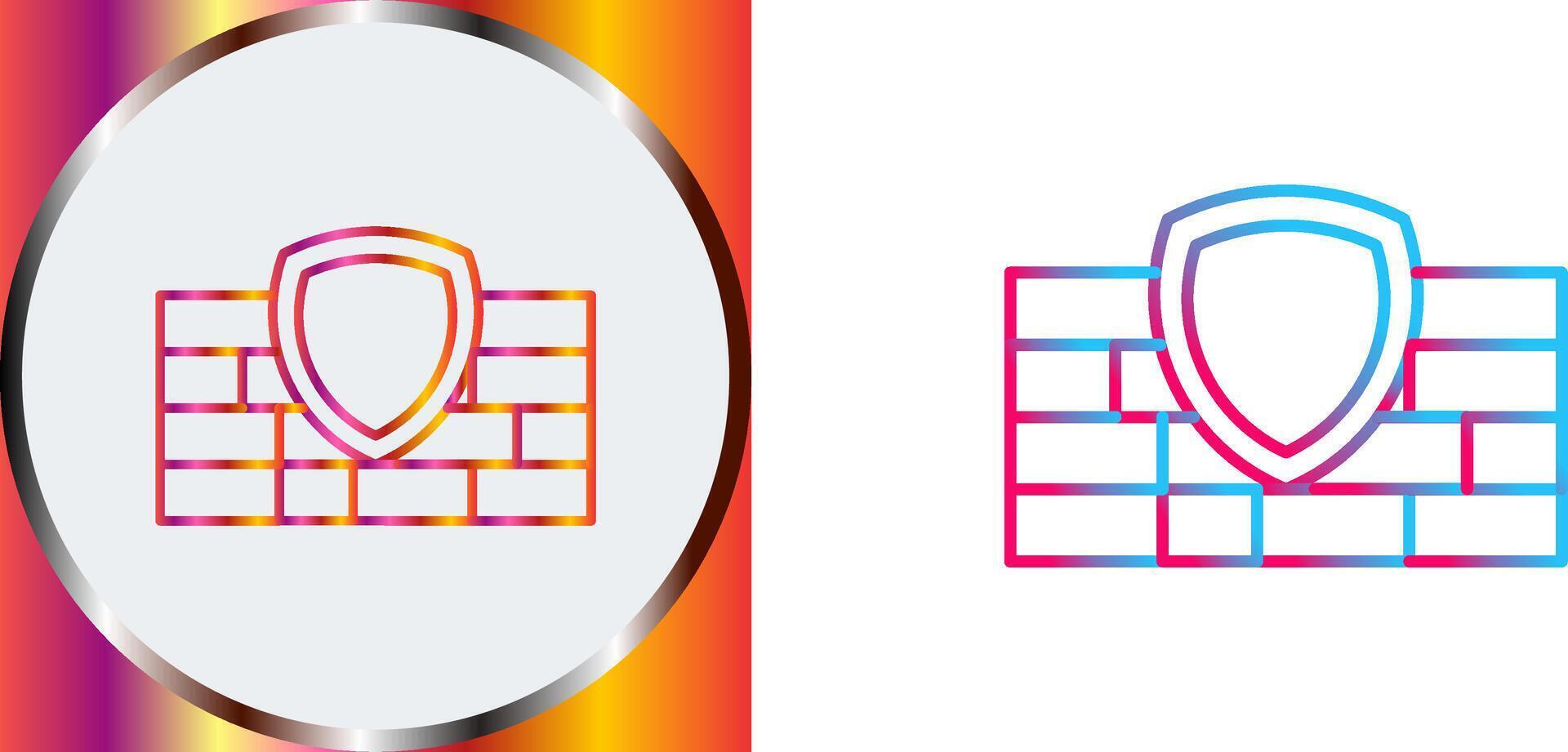 Firewall Icon Design vector