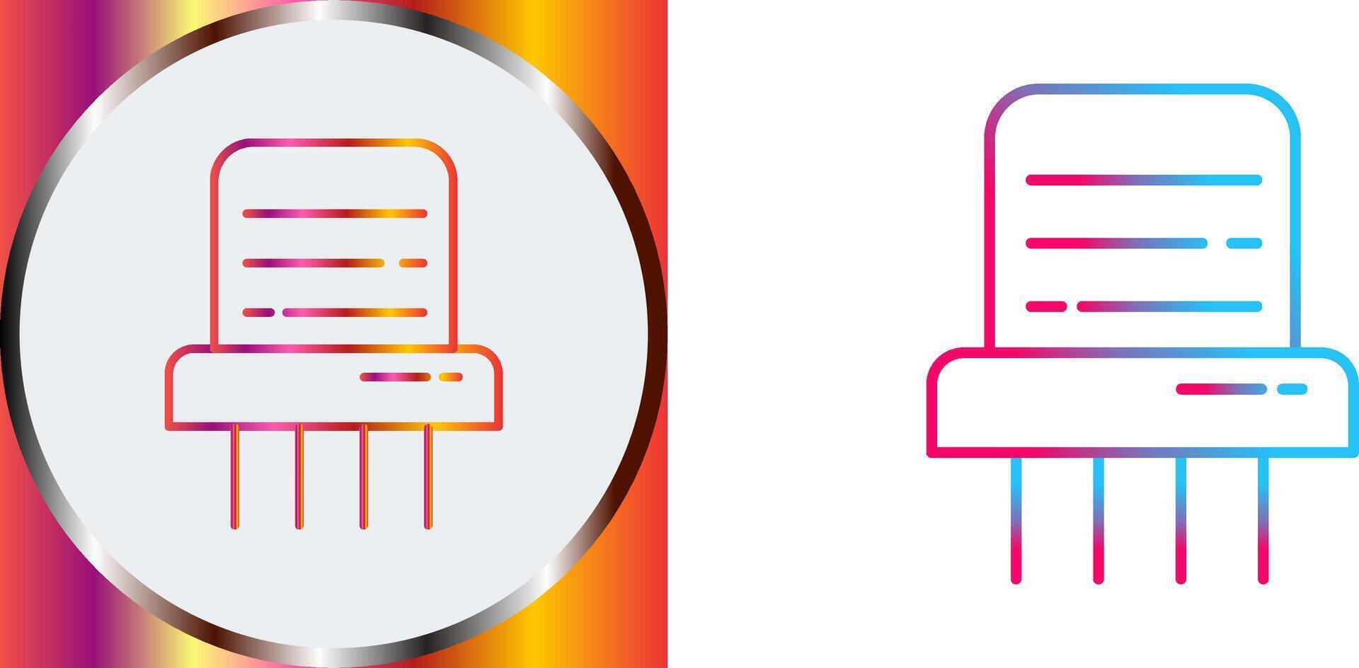 Paper Shredder Icon Design vector