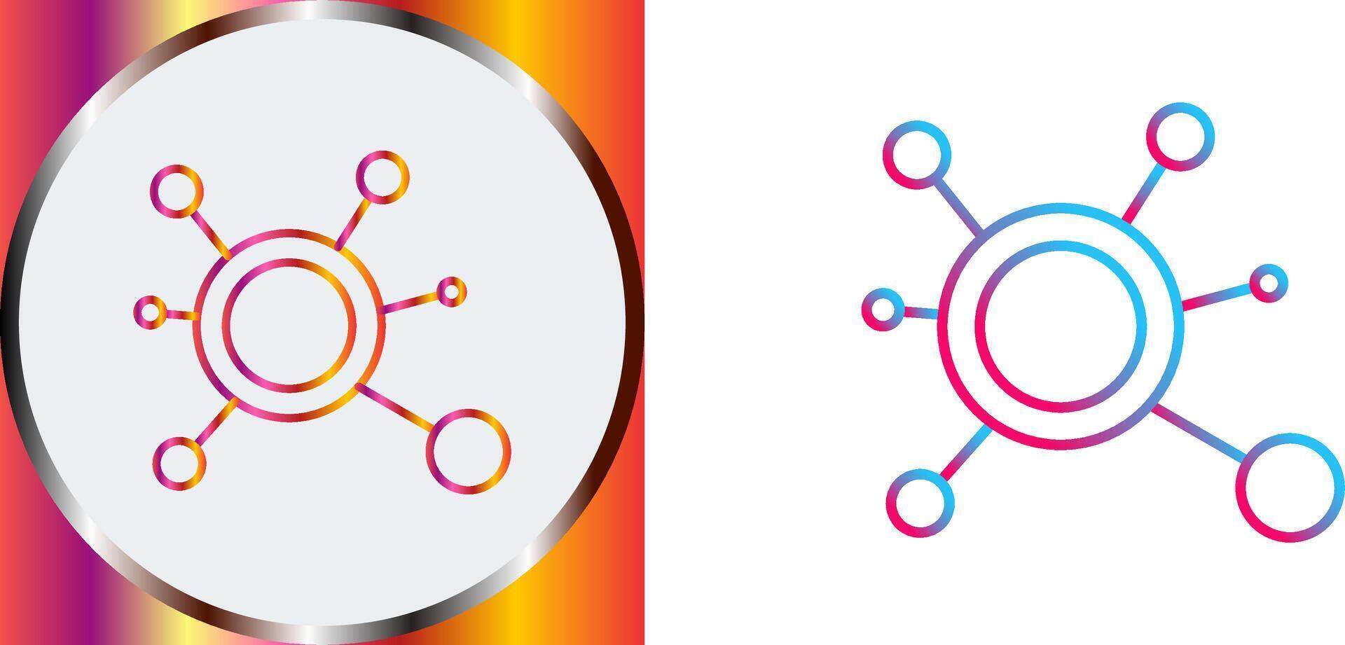 Molecule Icon Design vector