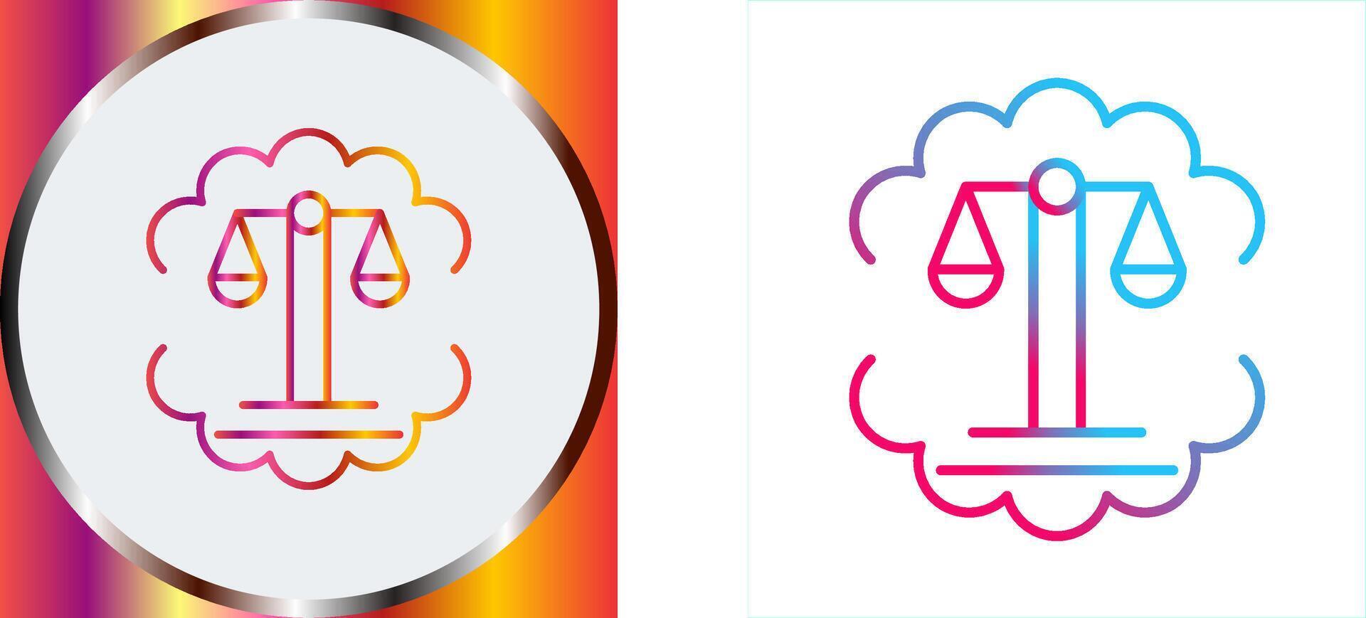 Justice Scale Icon Design vector