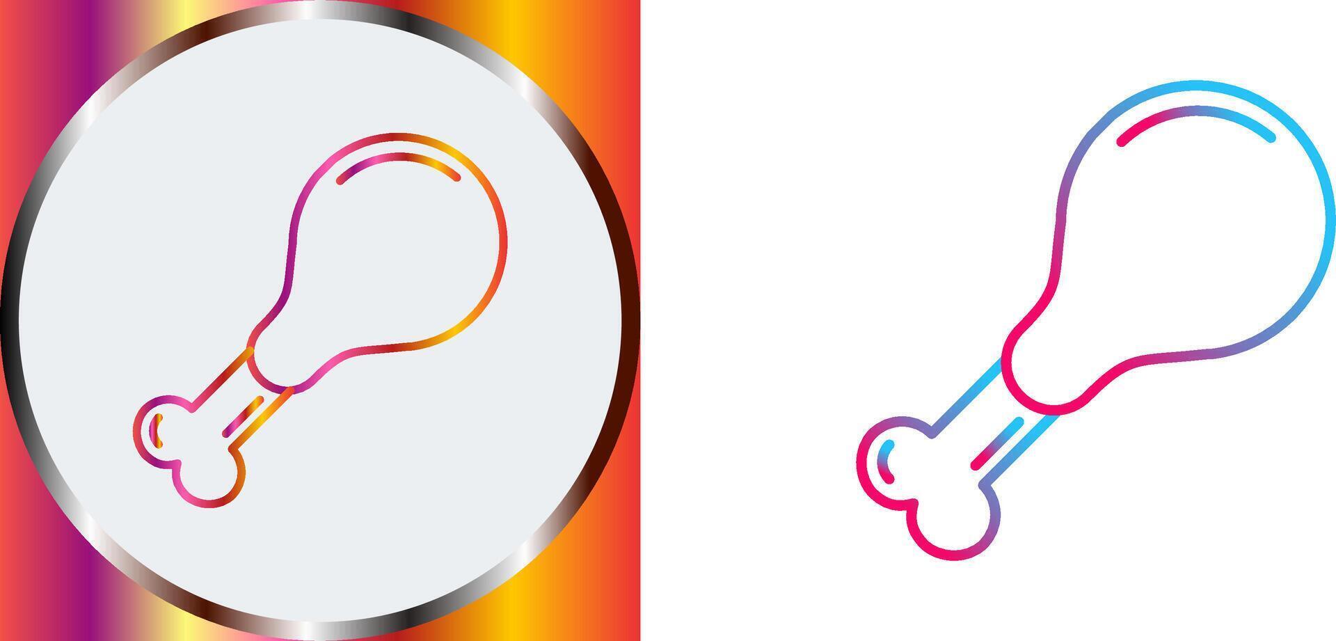 Chicken leg Icon Design vector
