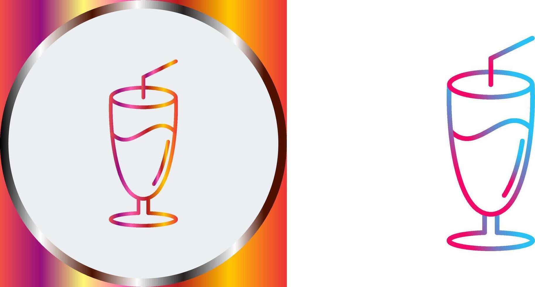 Milkshake Icon Design vector