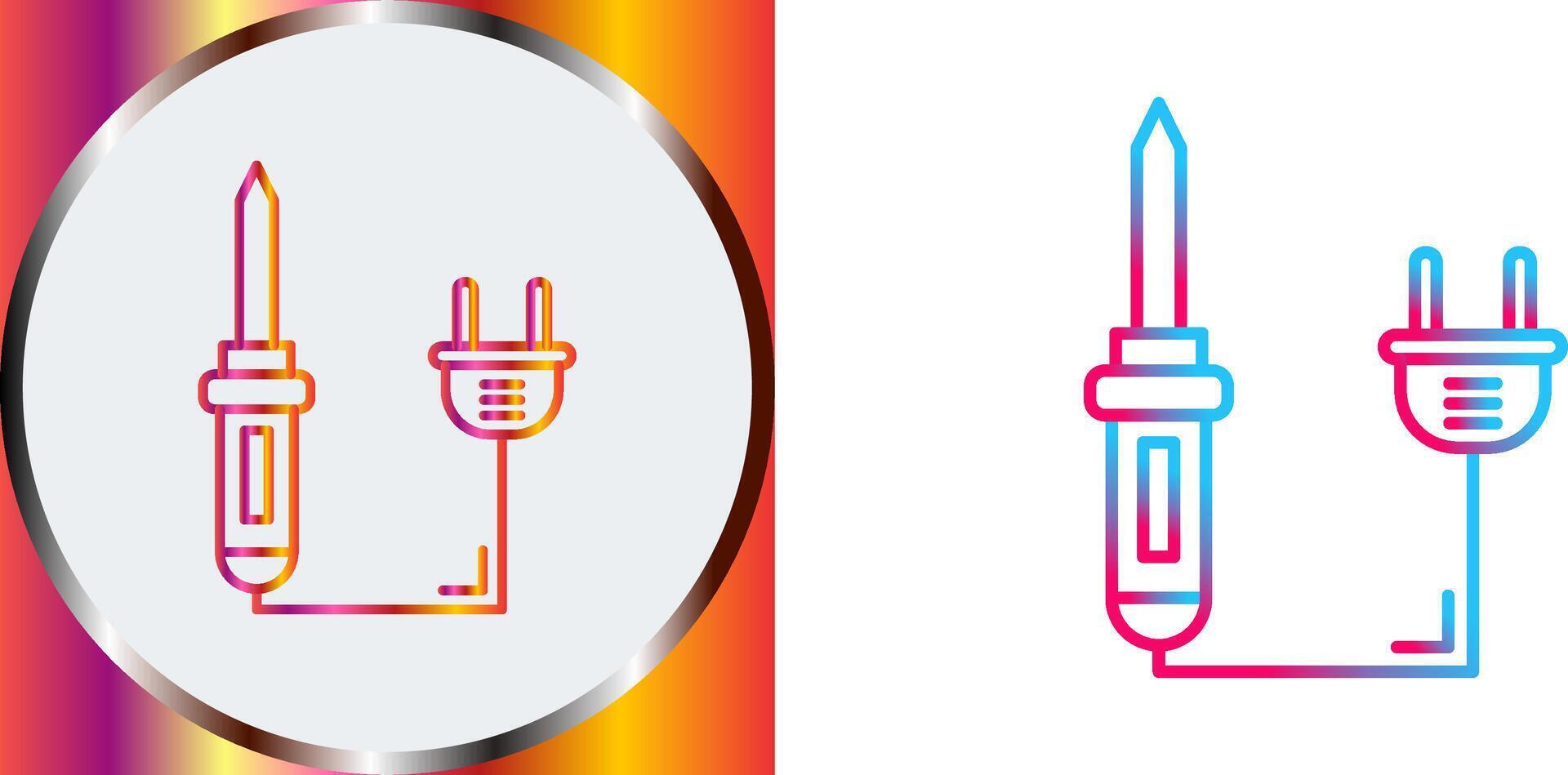 Soldering Iron Icon Design vector