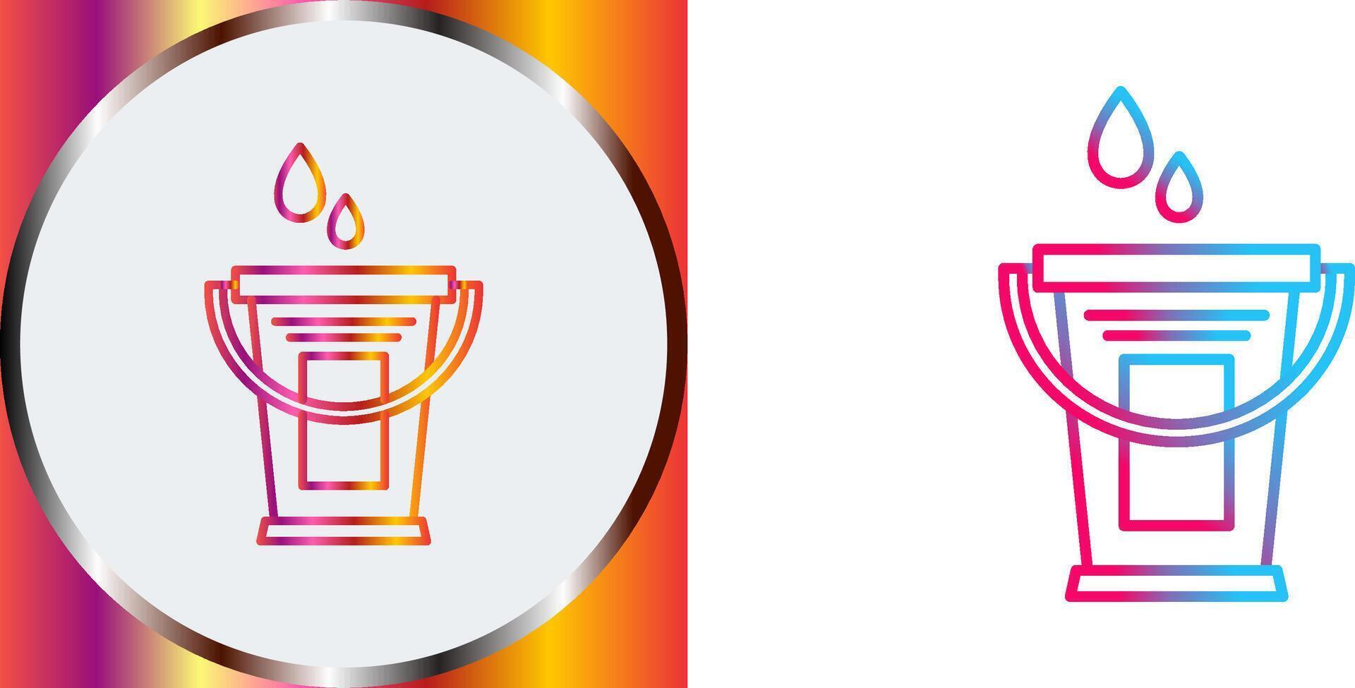 Water Bucket Icon Design vector