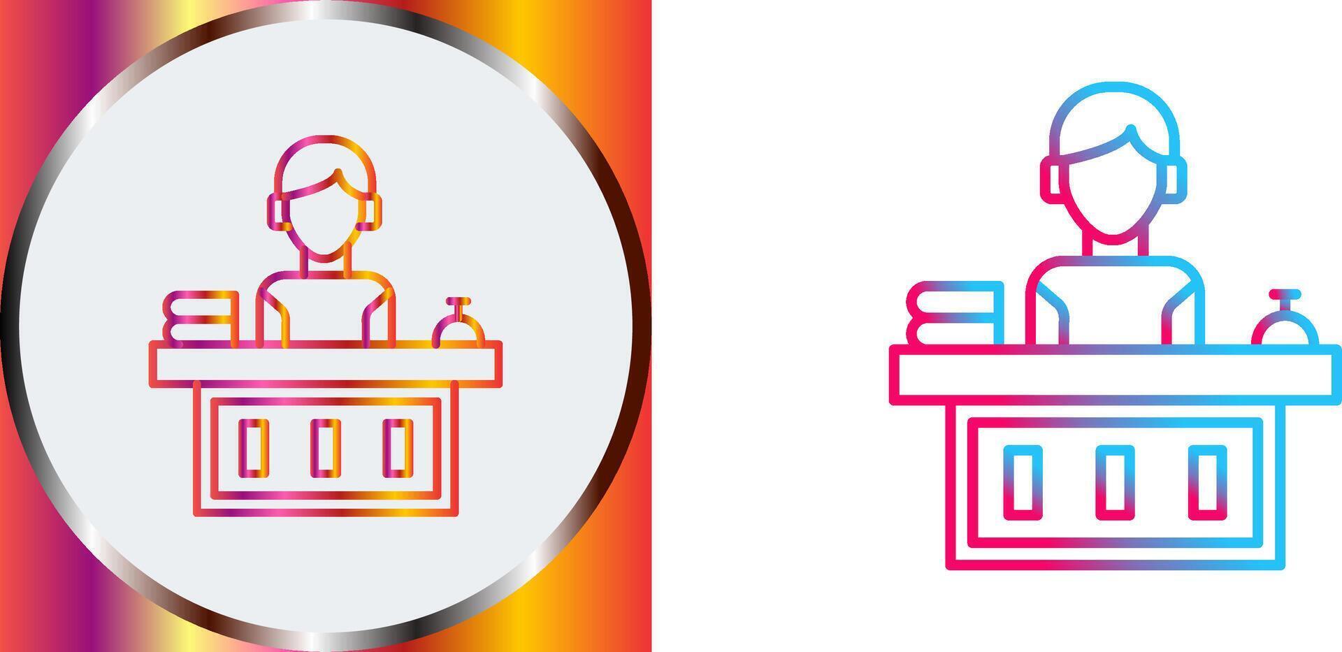 Office Reception Icon Design vector