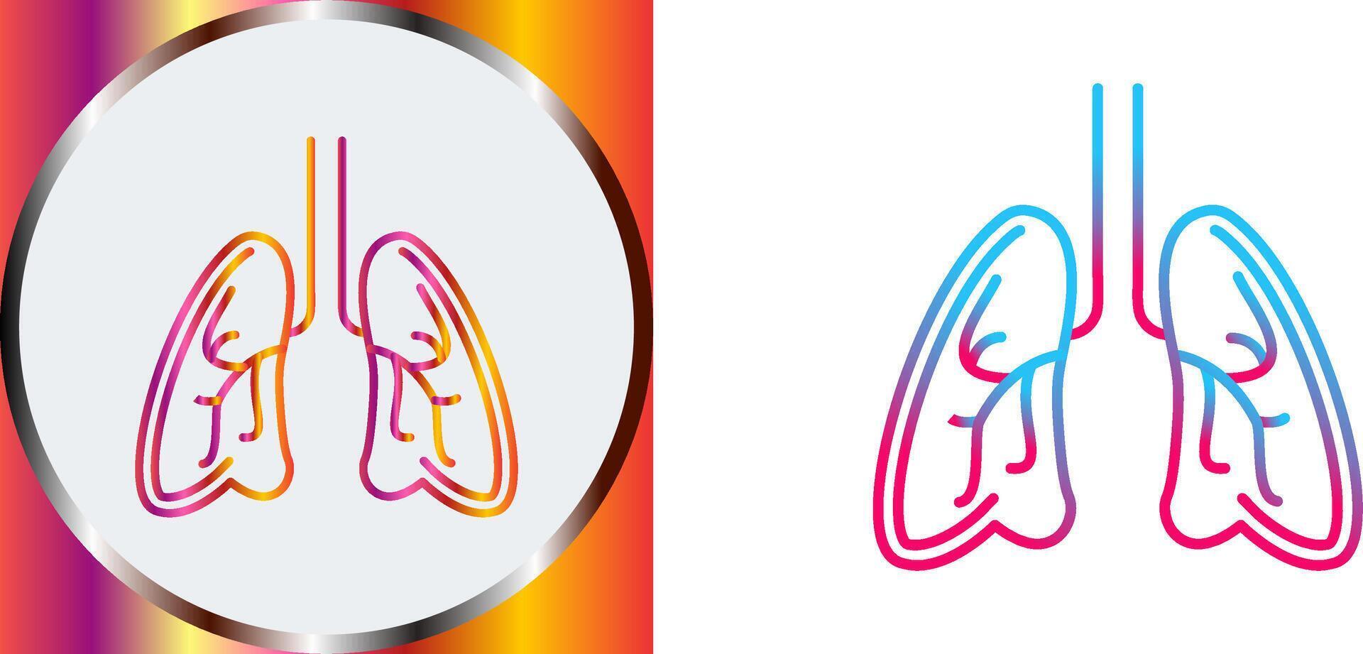 Lungs Icon Design vector
