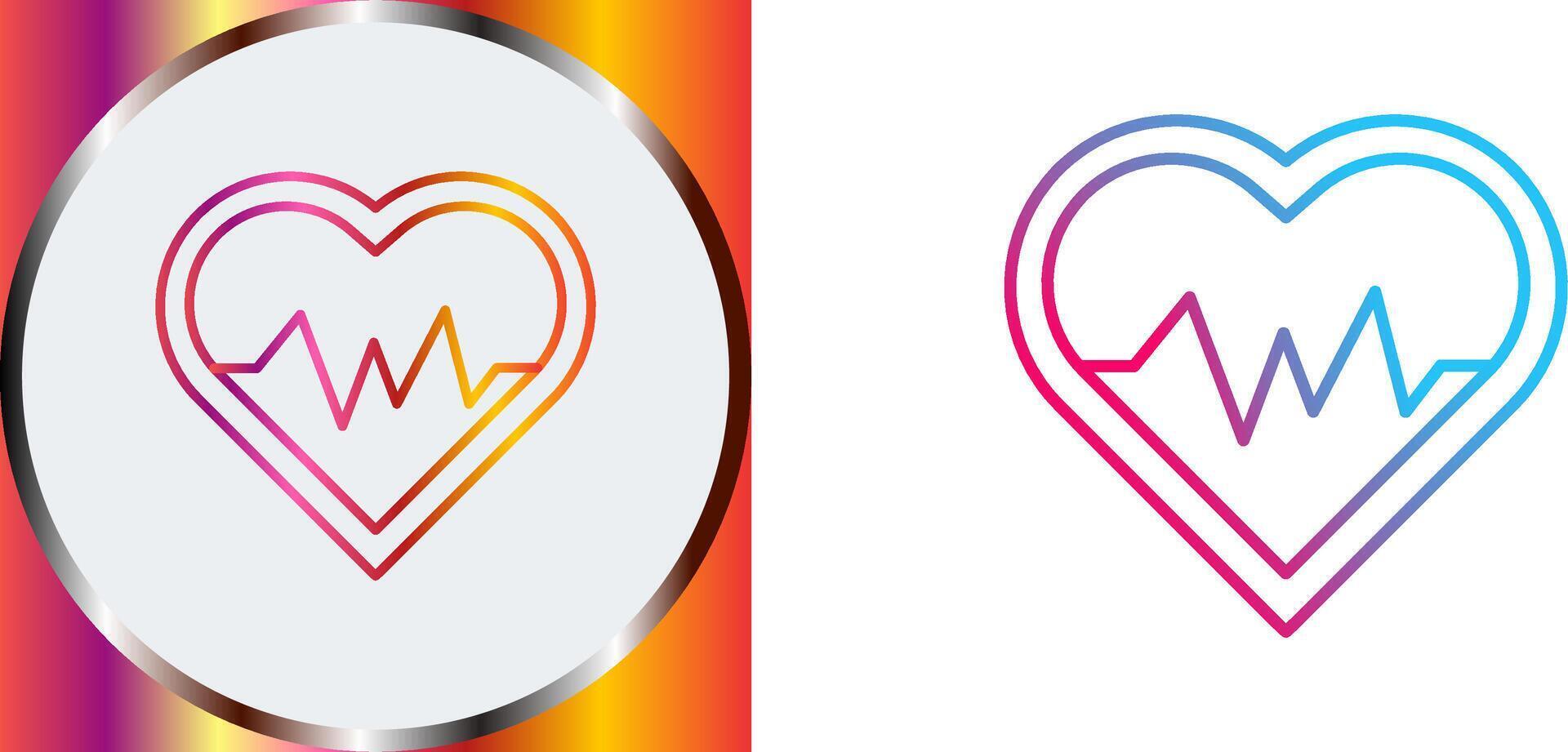 Heart Beat Icon Design vector