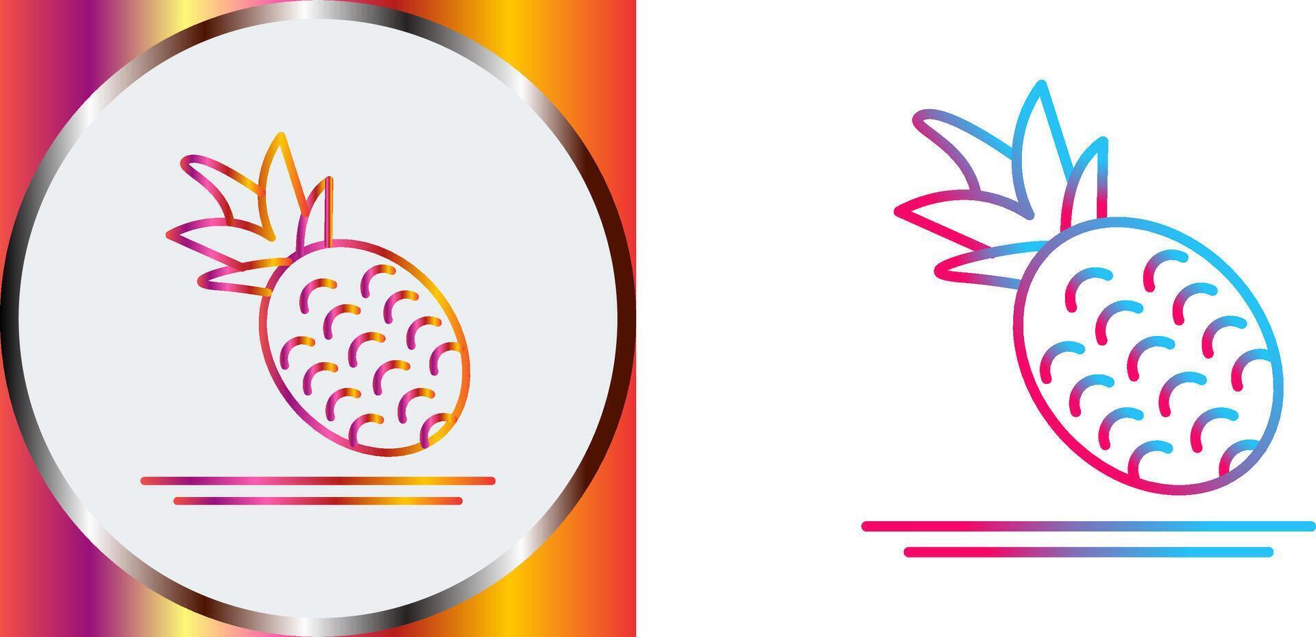 Pineapple Icon Design vector