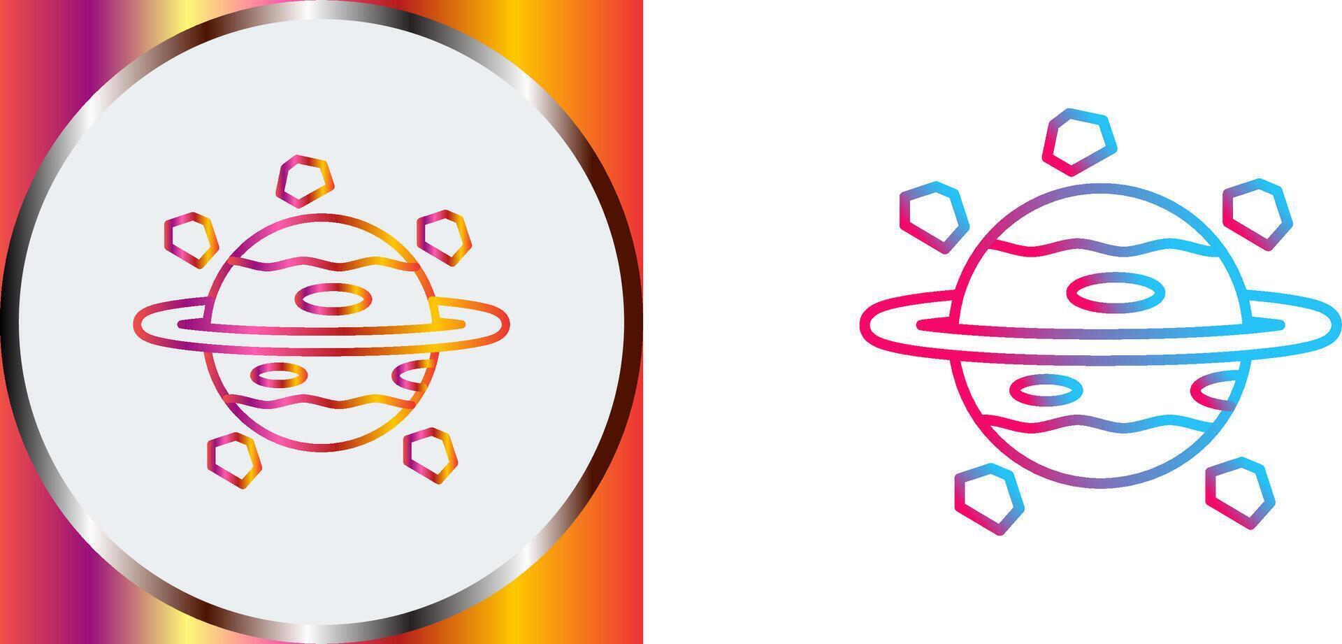 Saturn Icon Design vector