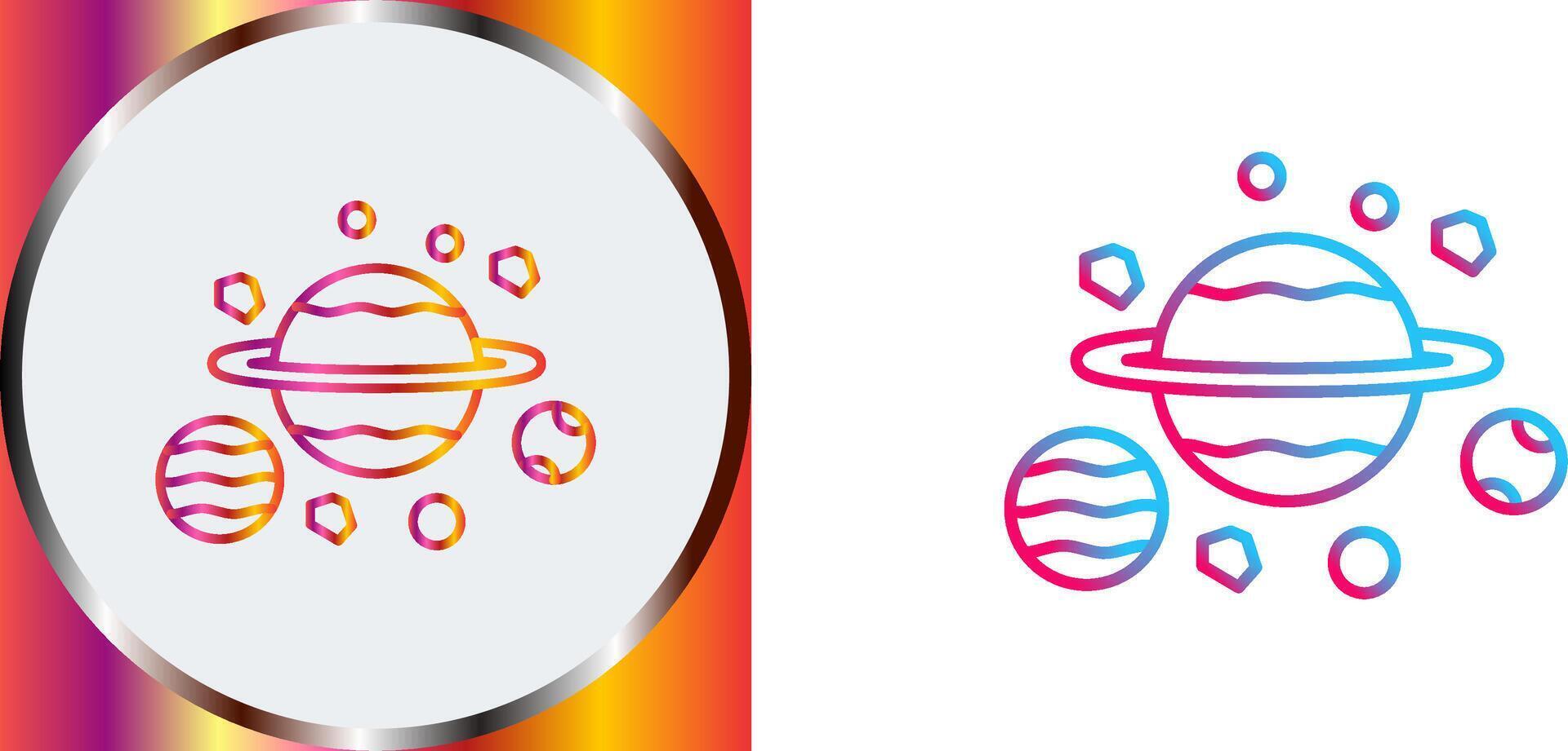 Planets Icon Design vector