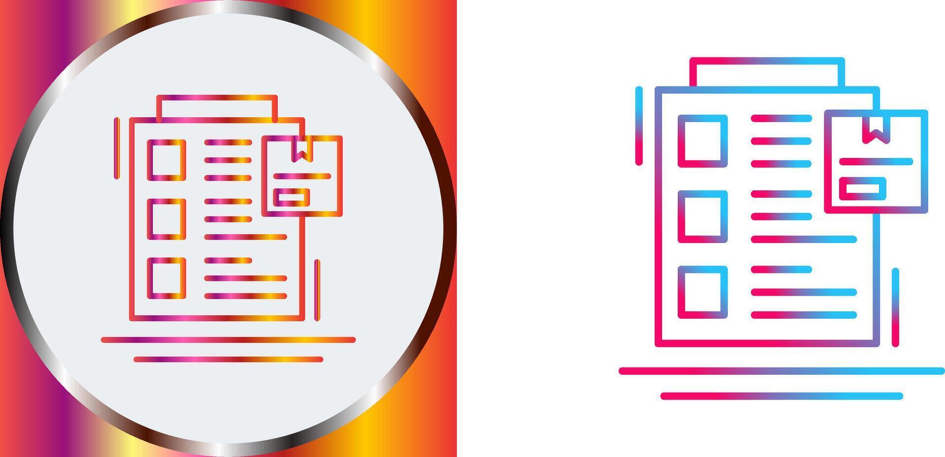 Order List Icon Design vector