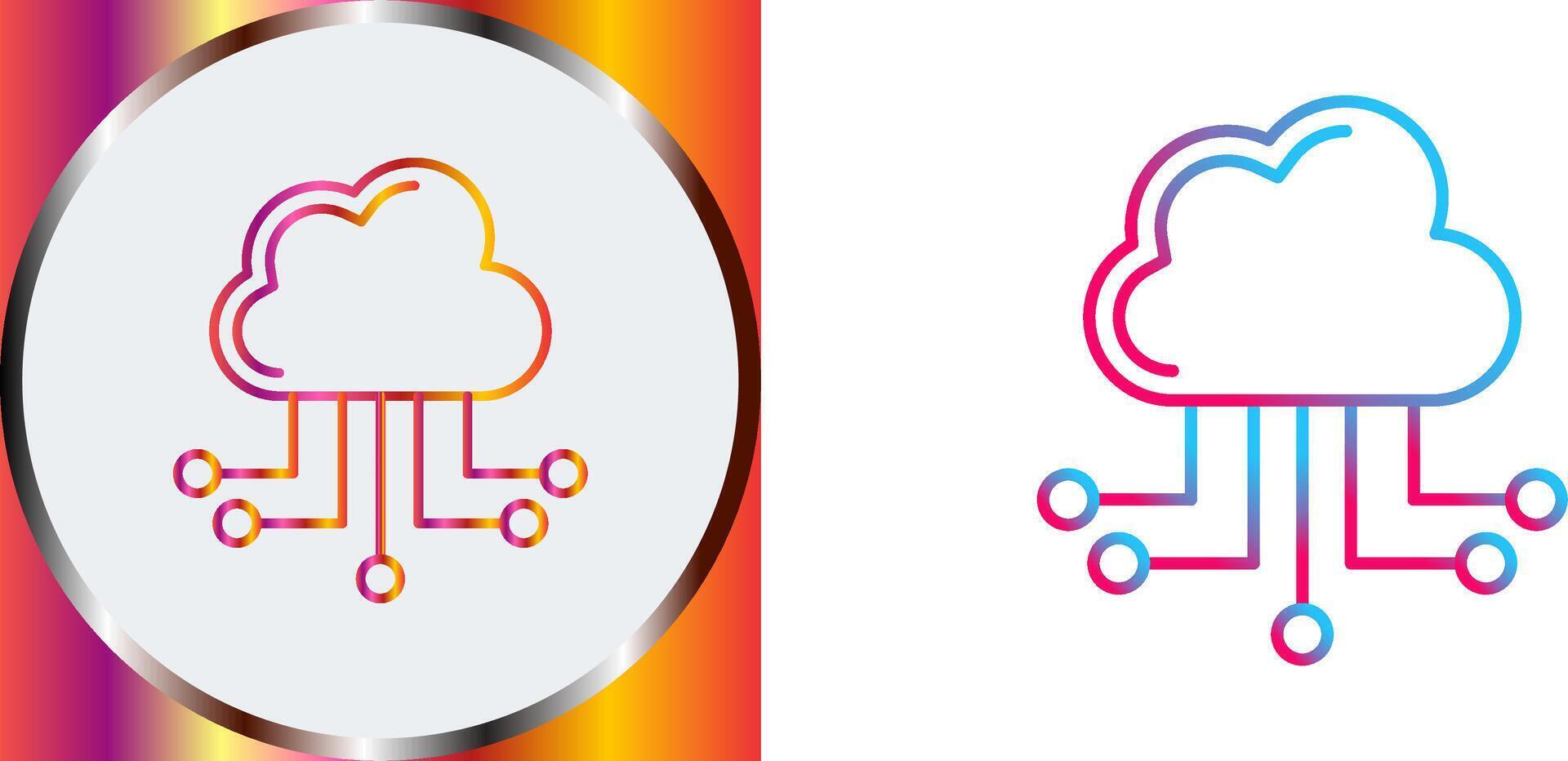Cloud Computing Icon Design vector
