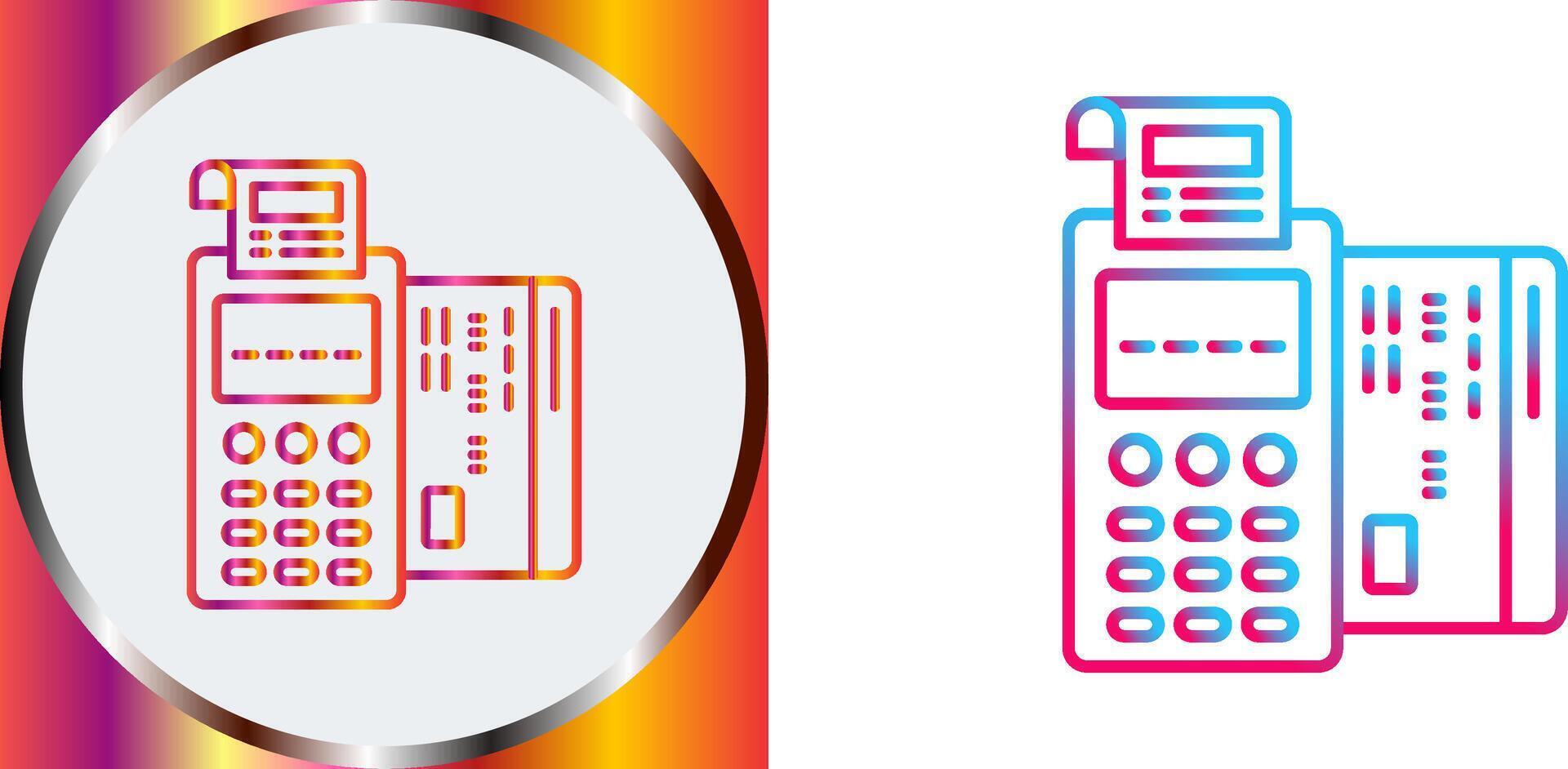 Pos Terminal Icon Design vector