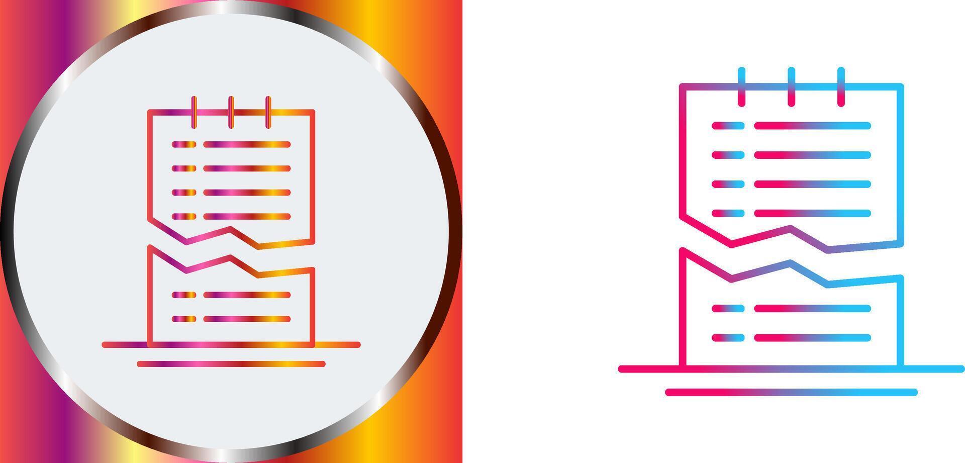Corrupted List Icon Design vector