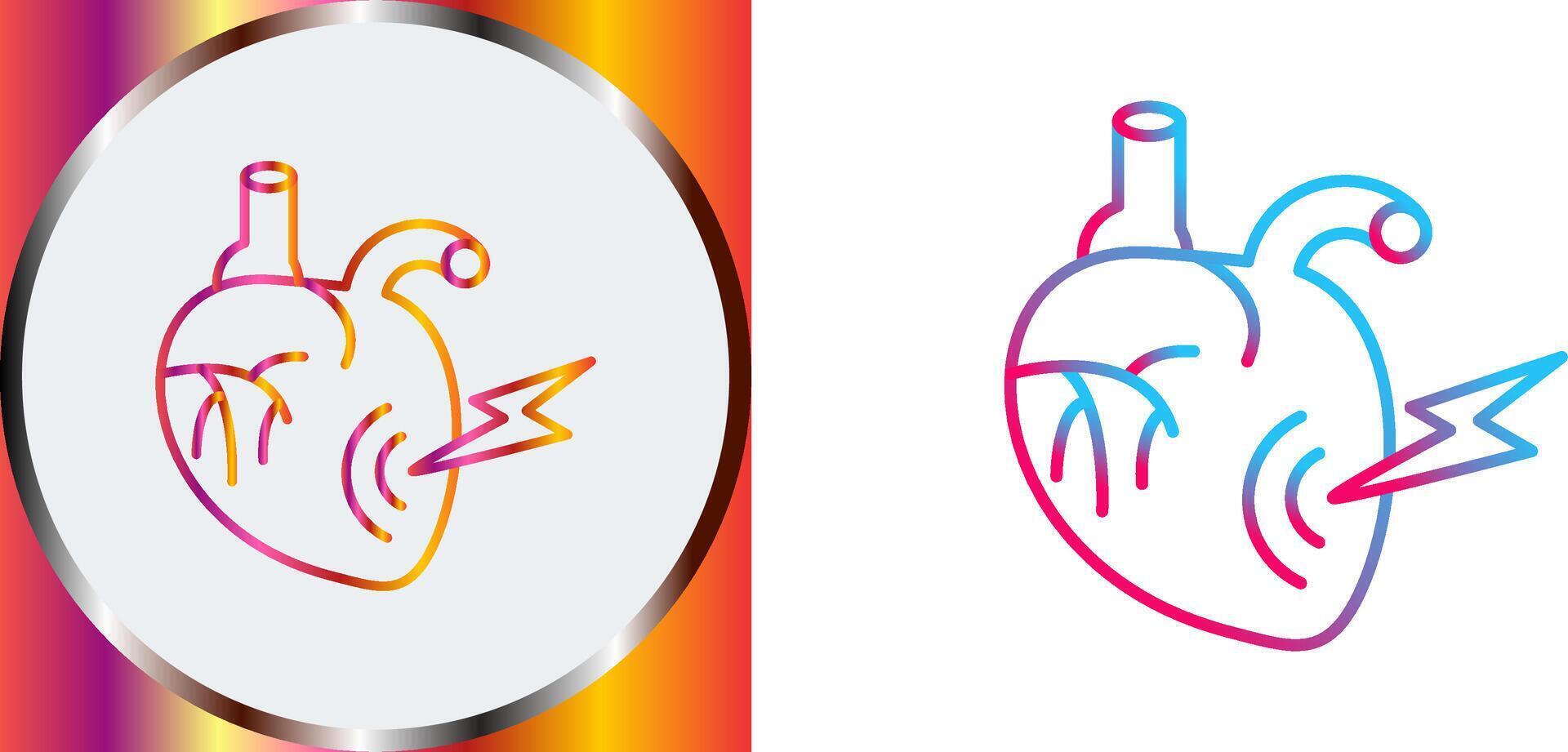Heart Attack Icon Design vector