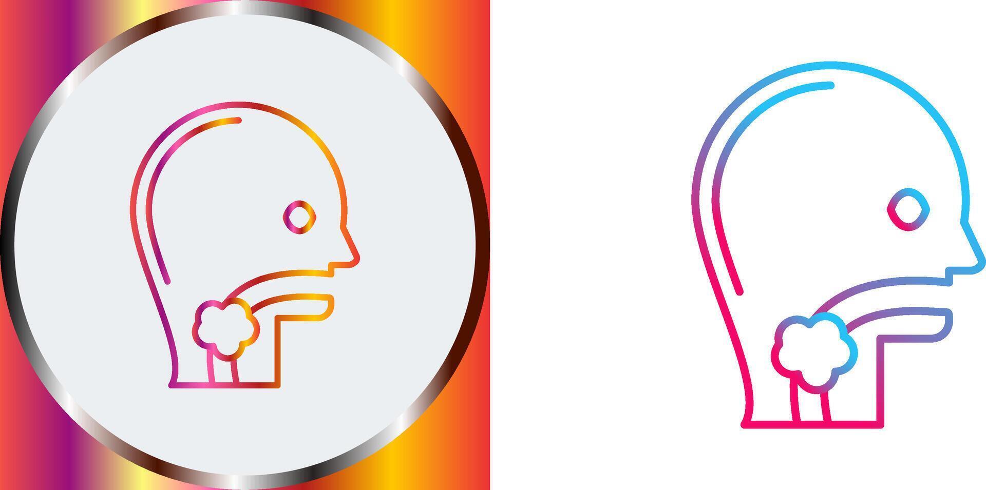 Throat Cancer Icon Design vector