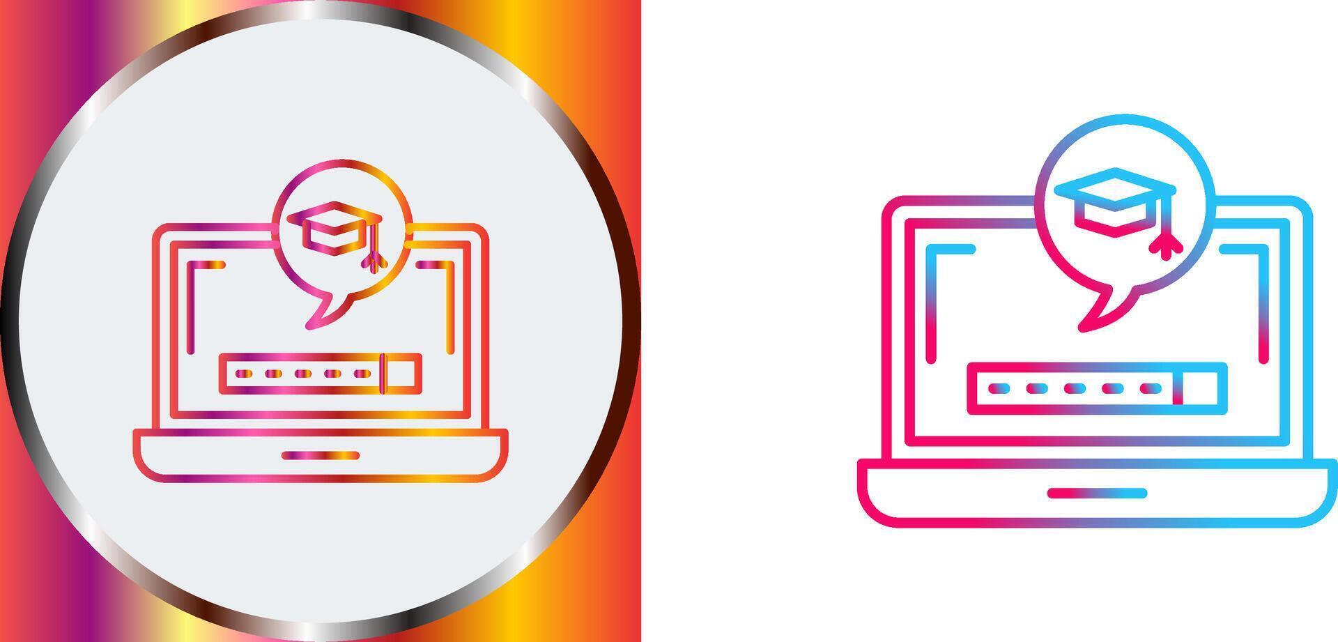 Digital Learning Icon Design vector