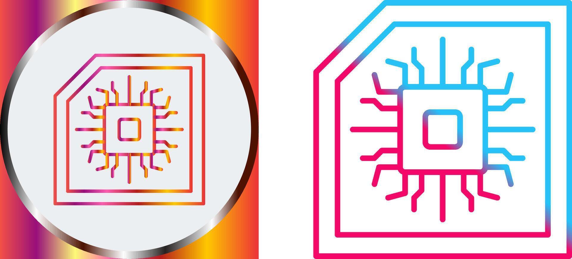 Chip Icon Design vector