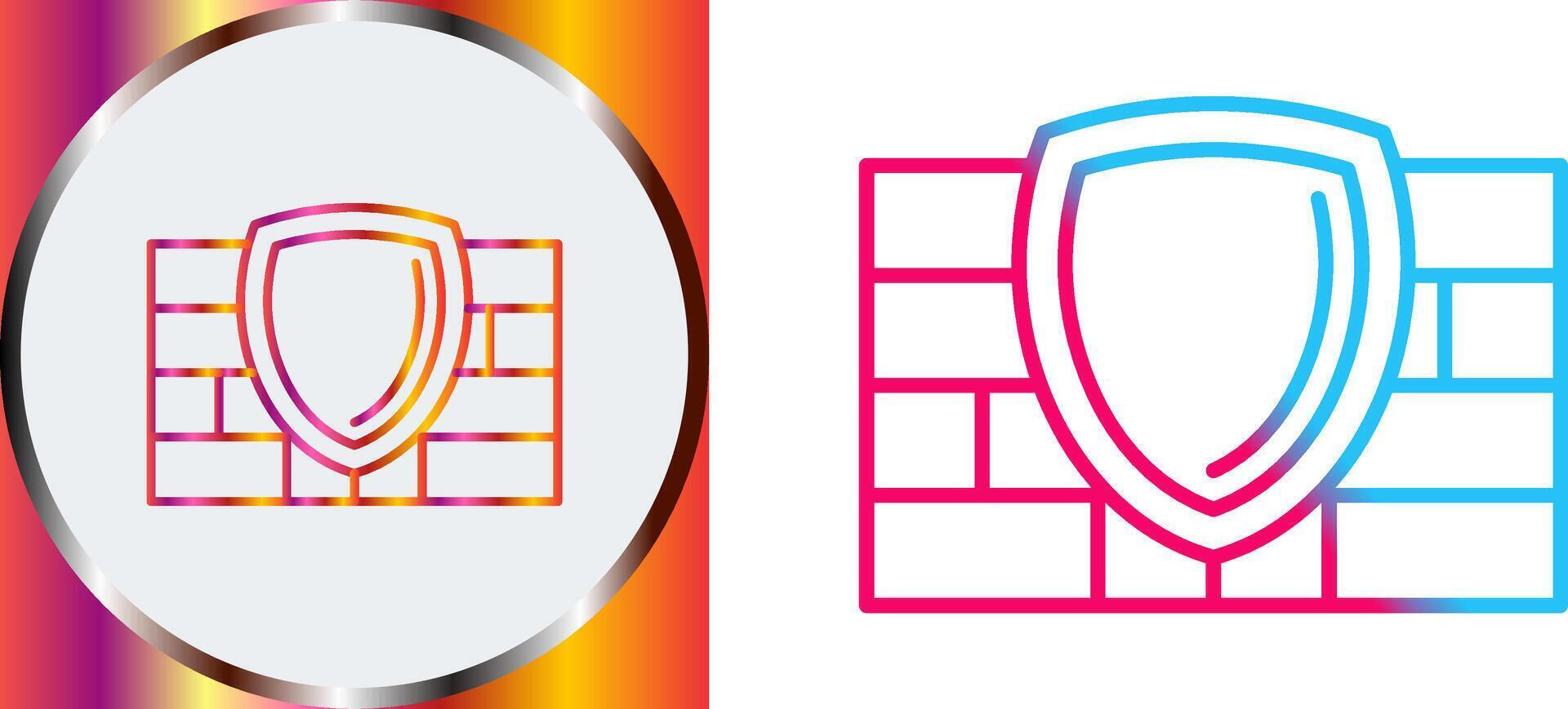 Firewall Icon Design vector
