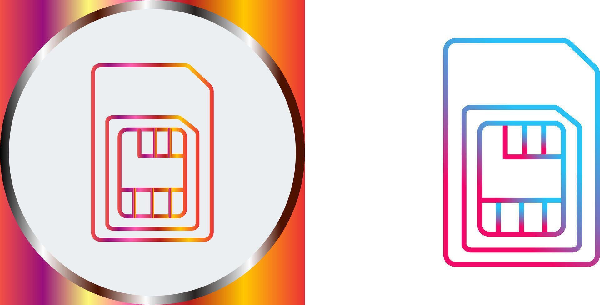 Sim Card Icon Design vector