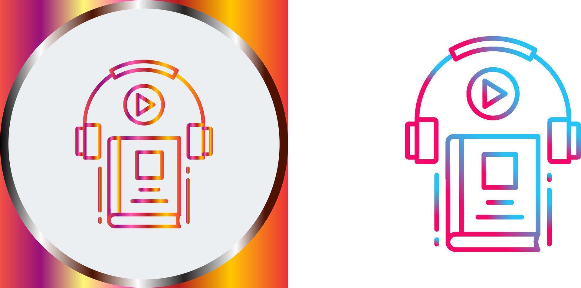 Audio Book Icon Design vector