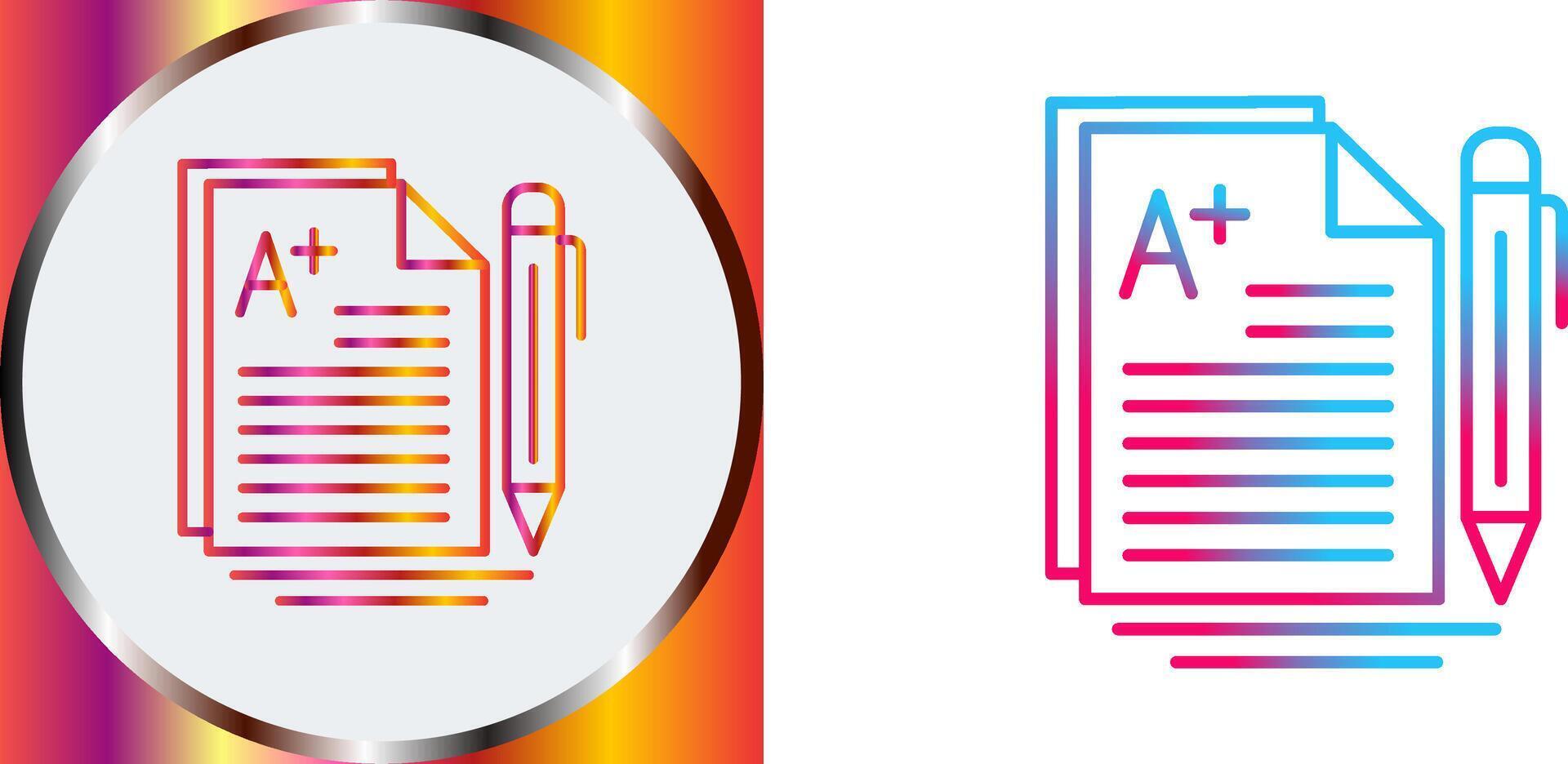 A Grade Icon Design vector