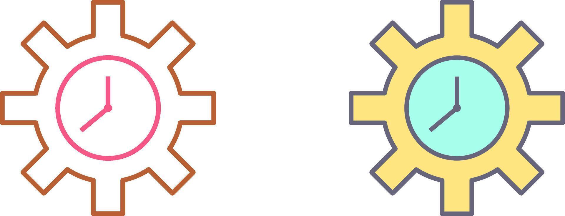 Unique Time Optimization Icon Design vector