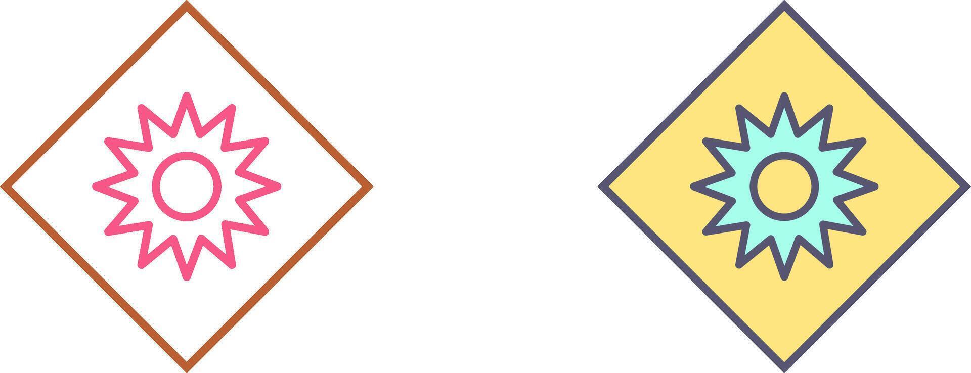 Optical Radiation Icon Design vector