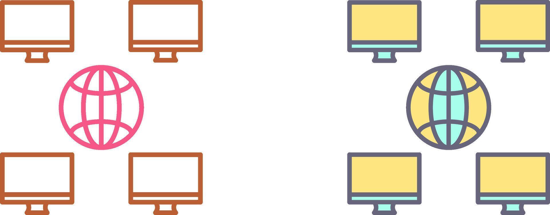 Unique Company Network Icon Design vector