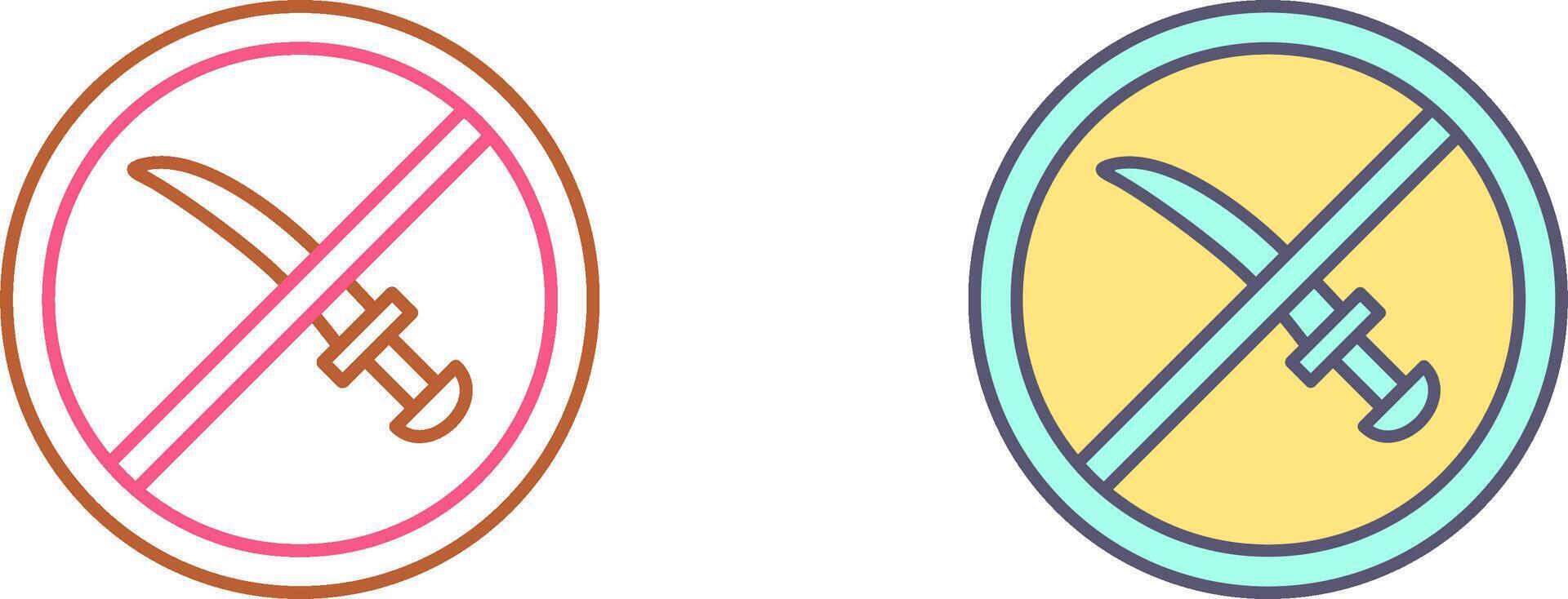 No Weapons Icon Design vector