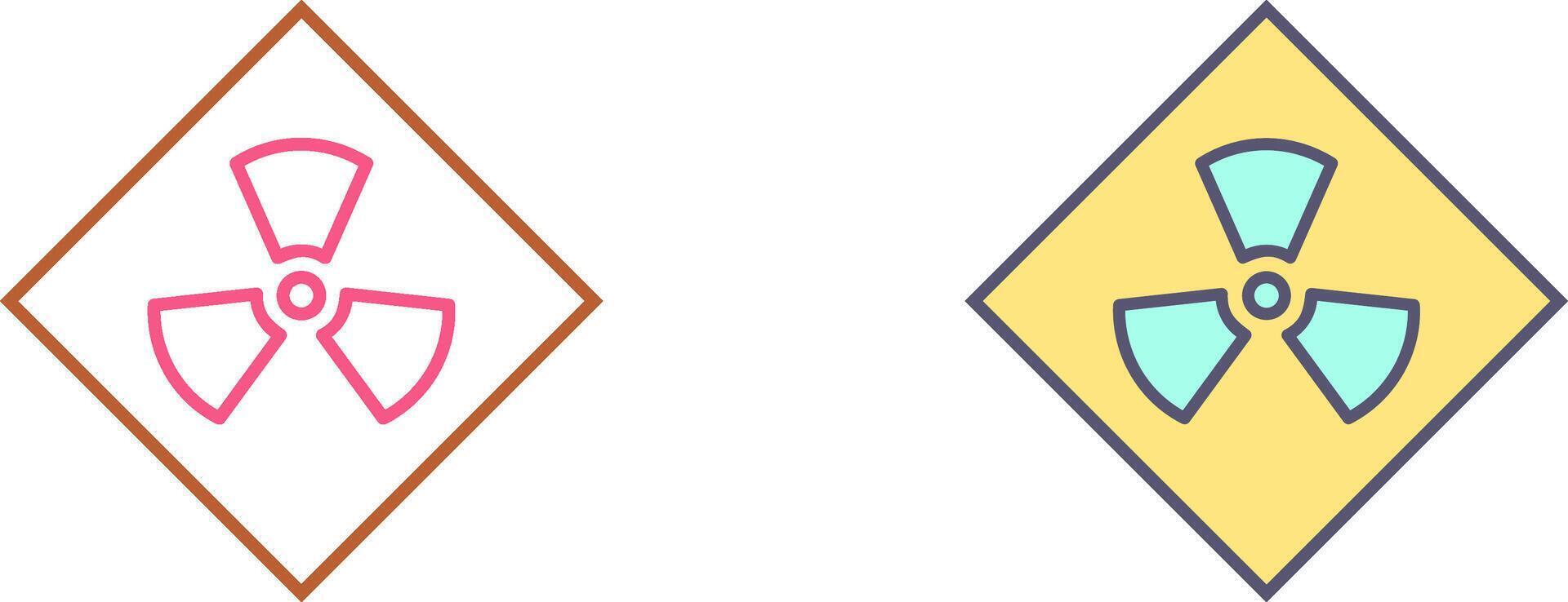 Radiation Icon Design vector