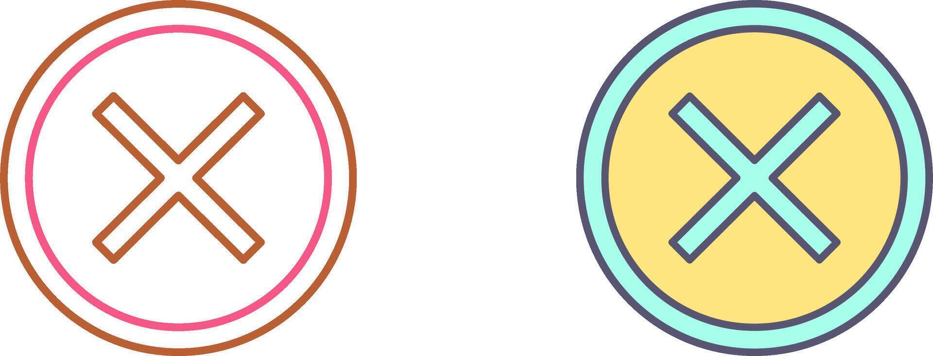 Do Not Cross Icon Design vector