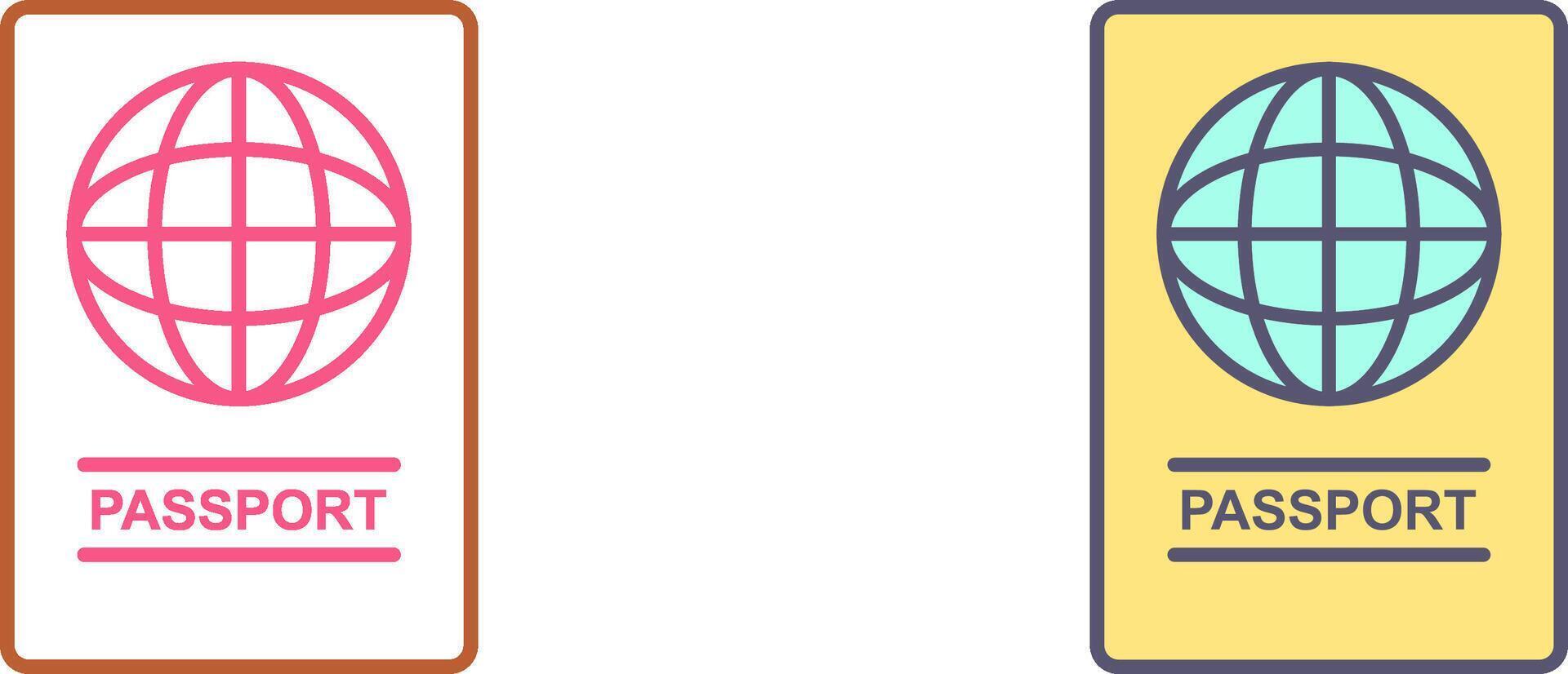 Passport Icon Design vector