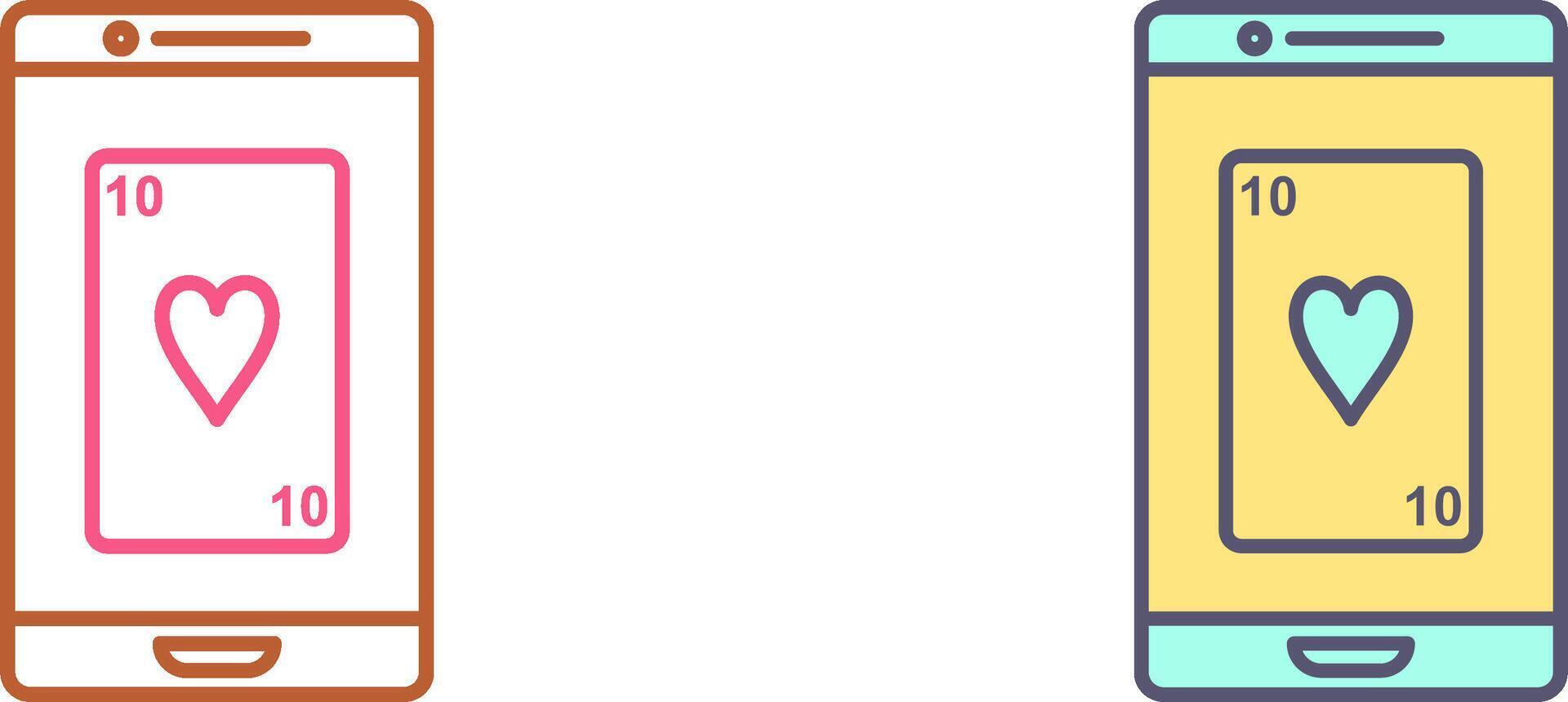 Phone Gambling Icon Design vector