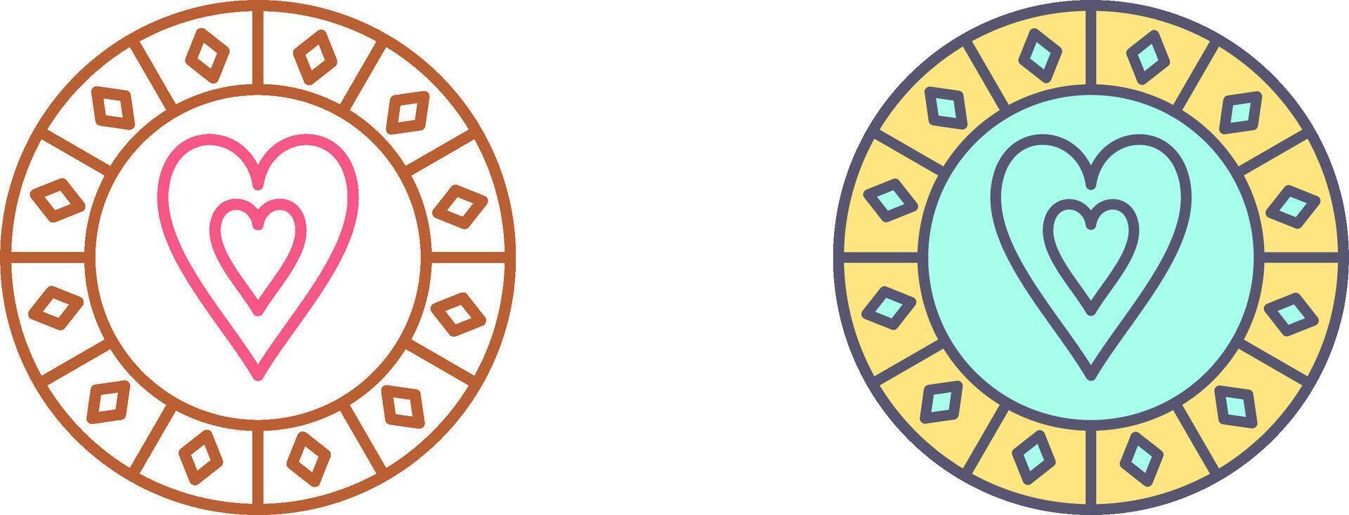 Heart Chip Icon Design vector