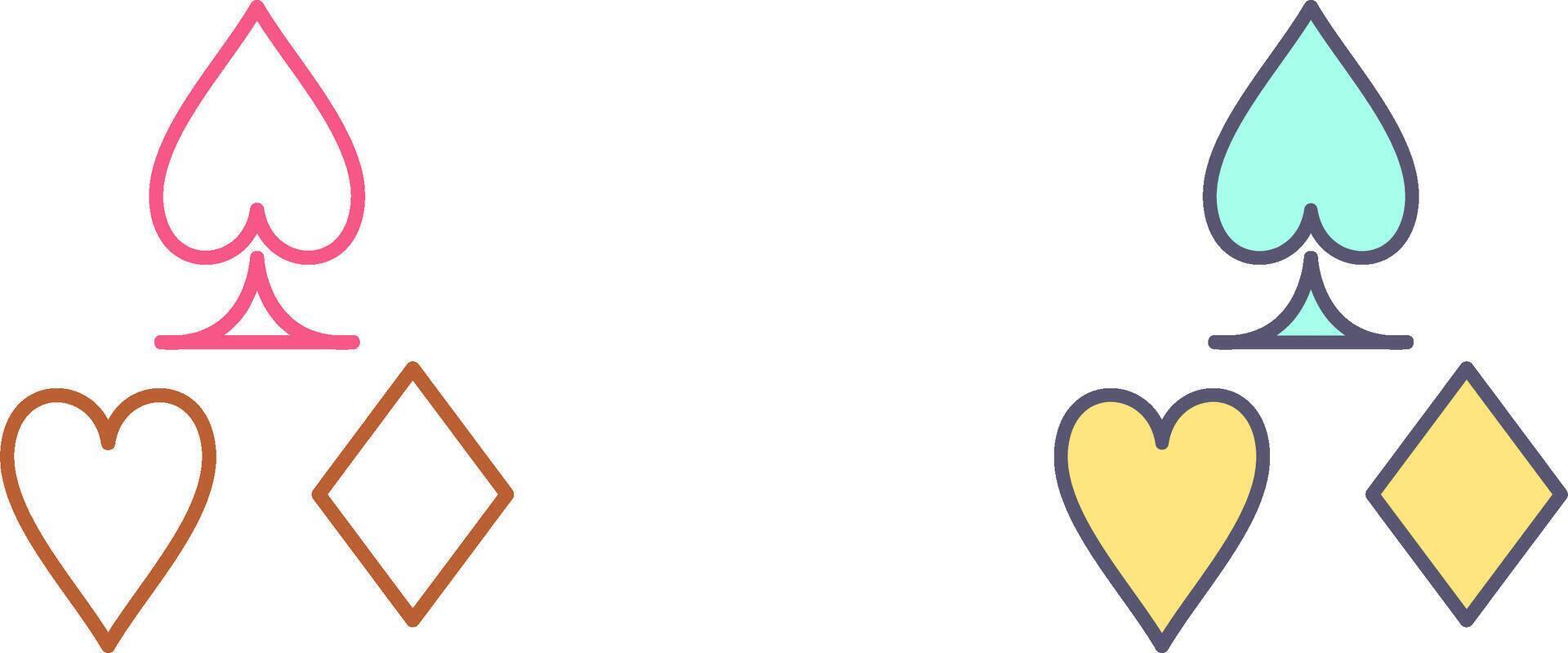 Card Suits Icon Design vector