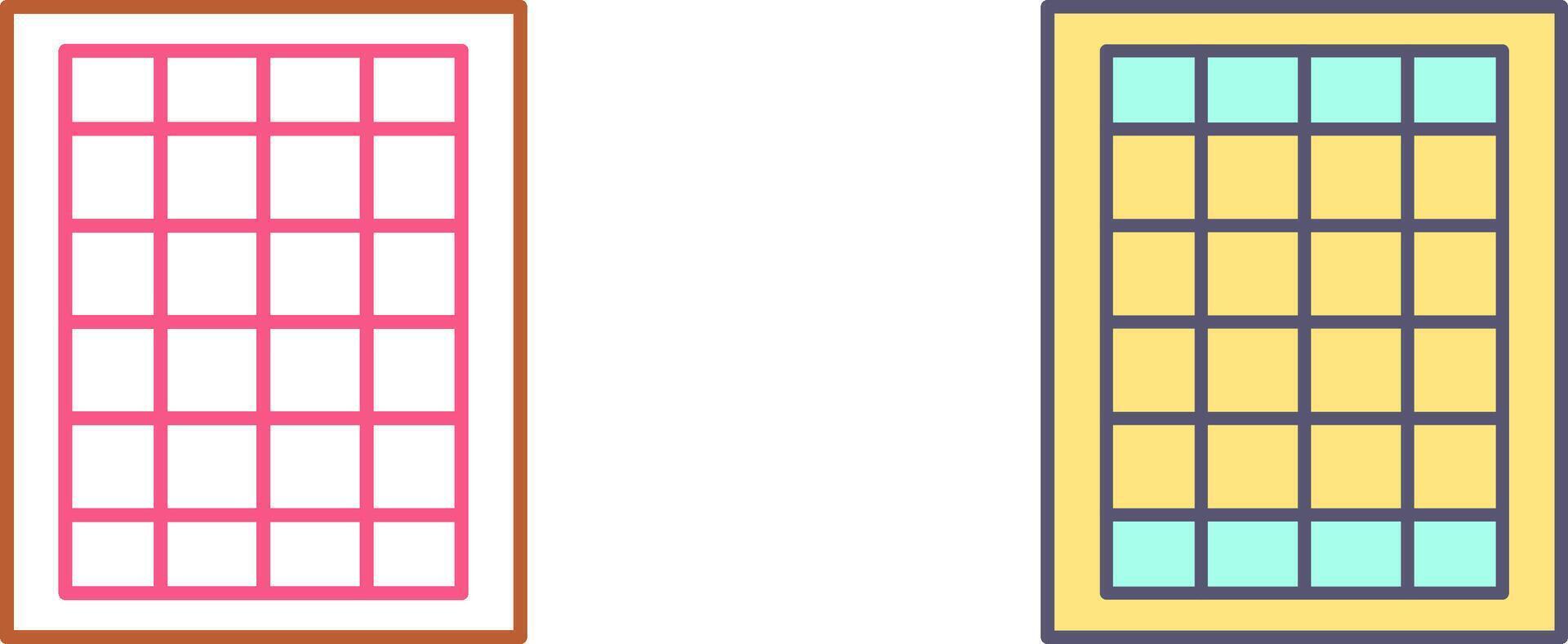 Table of Rates Icon Design vector