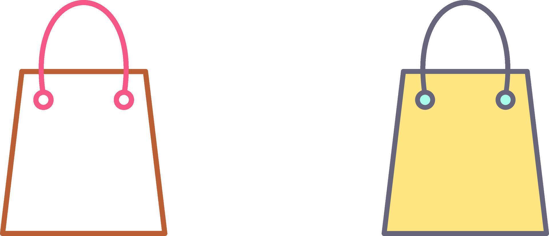 Unique Shopping Bag Icon Design vector